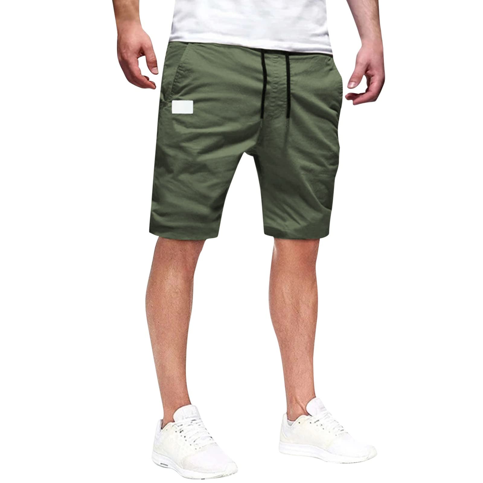 **Men's Cargo Shorts with Drawstring Waist - Casual Athletic Pocket Shorts for Sports, Hiking & Outdoor Activities**