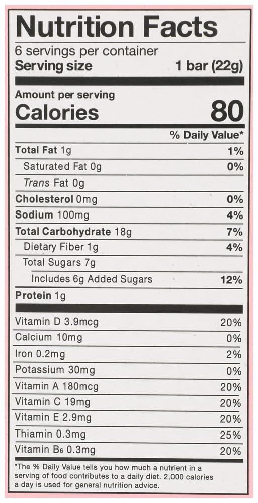 MadeGood Strawberry Crispy Squares - 6 Pack of Healthy, Gluten-Free Snacks (0.78oz Each) - Perfect for School Lunches, Office Snacks & On-the-Go Energy Boost