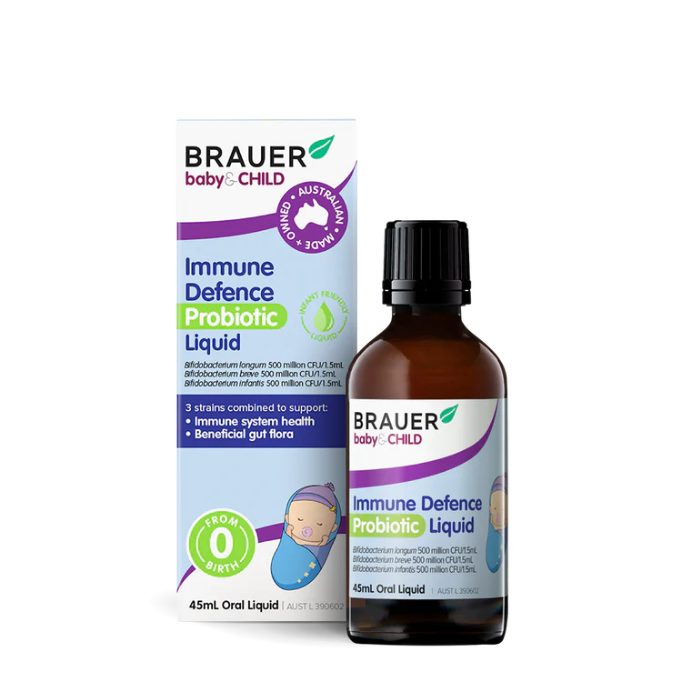 Brauer Immune Defense Probiotic Liquid for Infants & Babies – Supports Digestive Health & Immunity – Ideal for Travel, Daycare & Immune System Boost