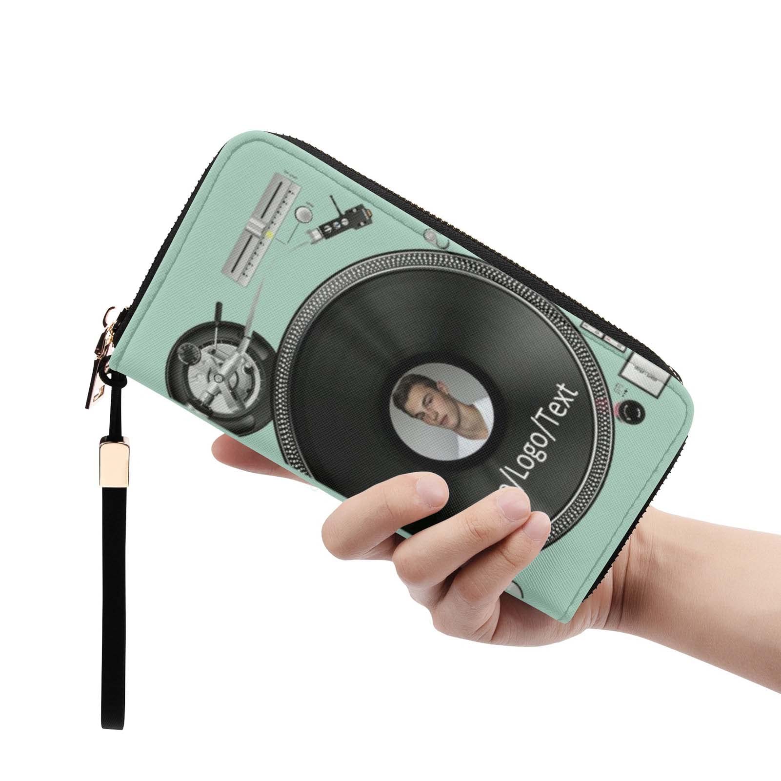 Custom Photo Clutch Wallet for Women - Personalized Music Design Long Wallet with Card Slots & Cash Holder - Perfect Gift for Mom, Girlfriend, Wife - Ideal for Concerts, Parties, and Everyday Use