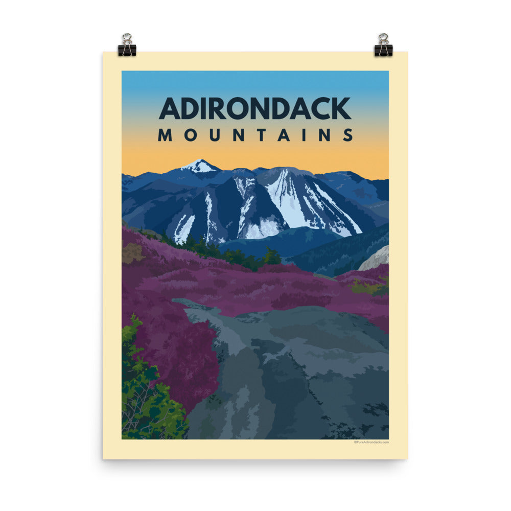 Sunrise in the Adirondack High Peaks - Premium Wall Art Poster for Home & Office Decor - Perfect for Living Rooms, Bedrooms & Gifts