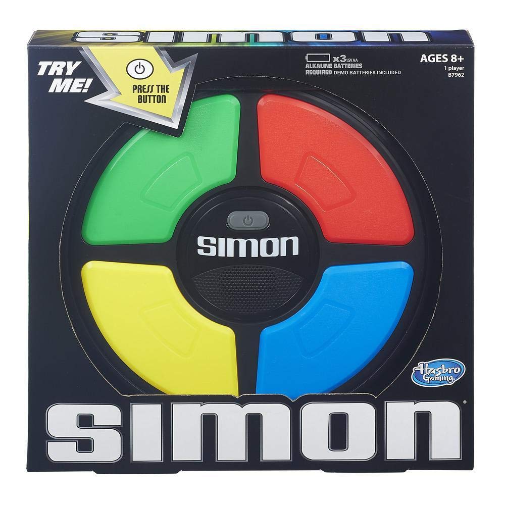 Simon Electronic Memory Game - Fun Brain Training Toy for Kids & Adults - Improve Concentration & Cognitive Skills - Perfect for Family Game Night, Classroom Activities & Travel Entertainment