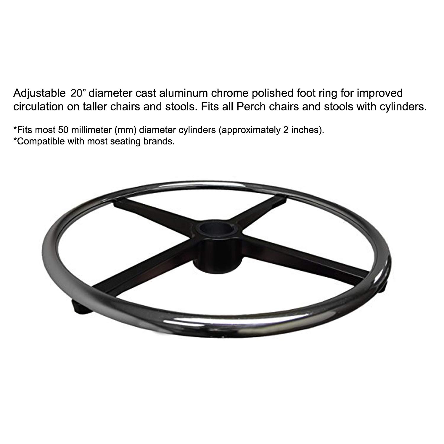 Adjustable Rolling Doctor Stool with Backrest & Foot Ring - 300 lb Capacity - Off-White Vinyl - Perfect for Medical Offices, Home Desks & Salon Workstations