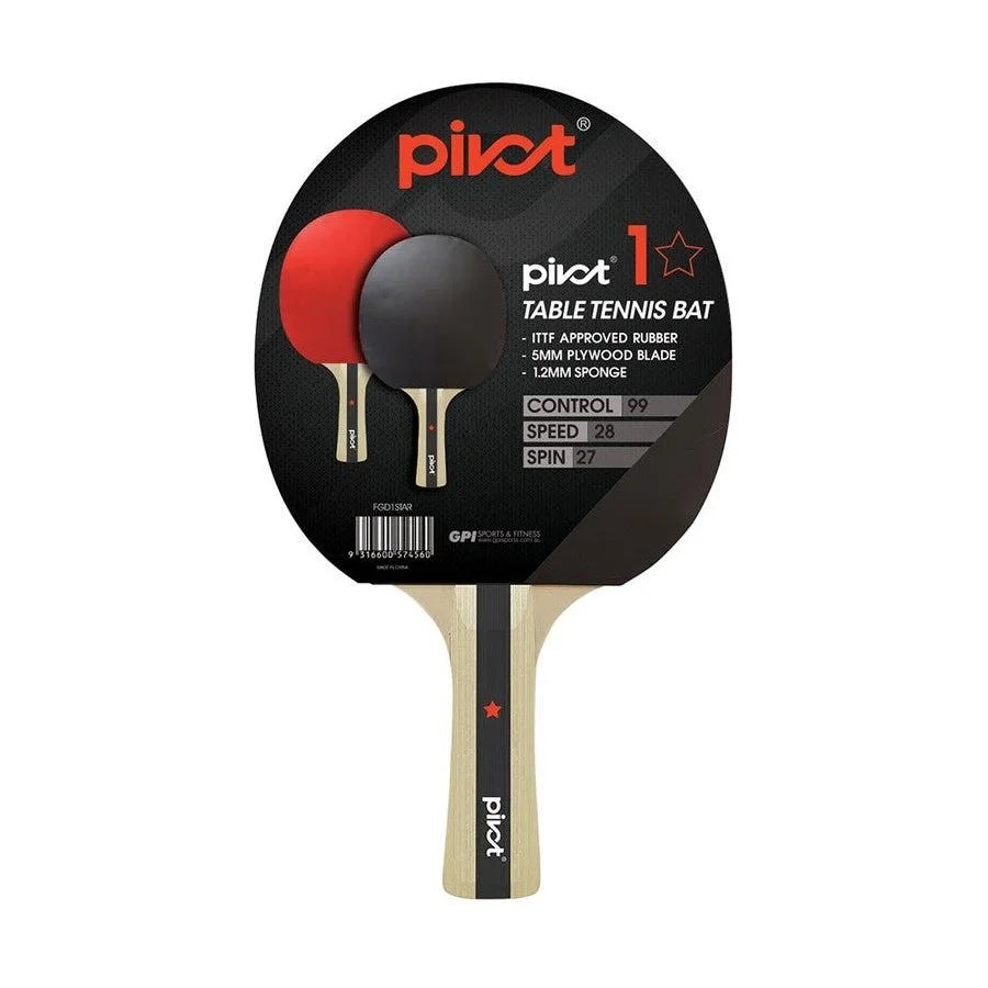 PIVOT FGD1STAR 1 Star Table Tennis Racket - Professional Ping Pong Paddle for Competitive Play & Training - Perfect for Tournaments, Club Matches & Home Practice