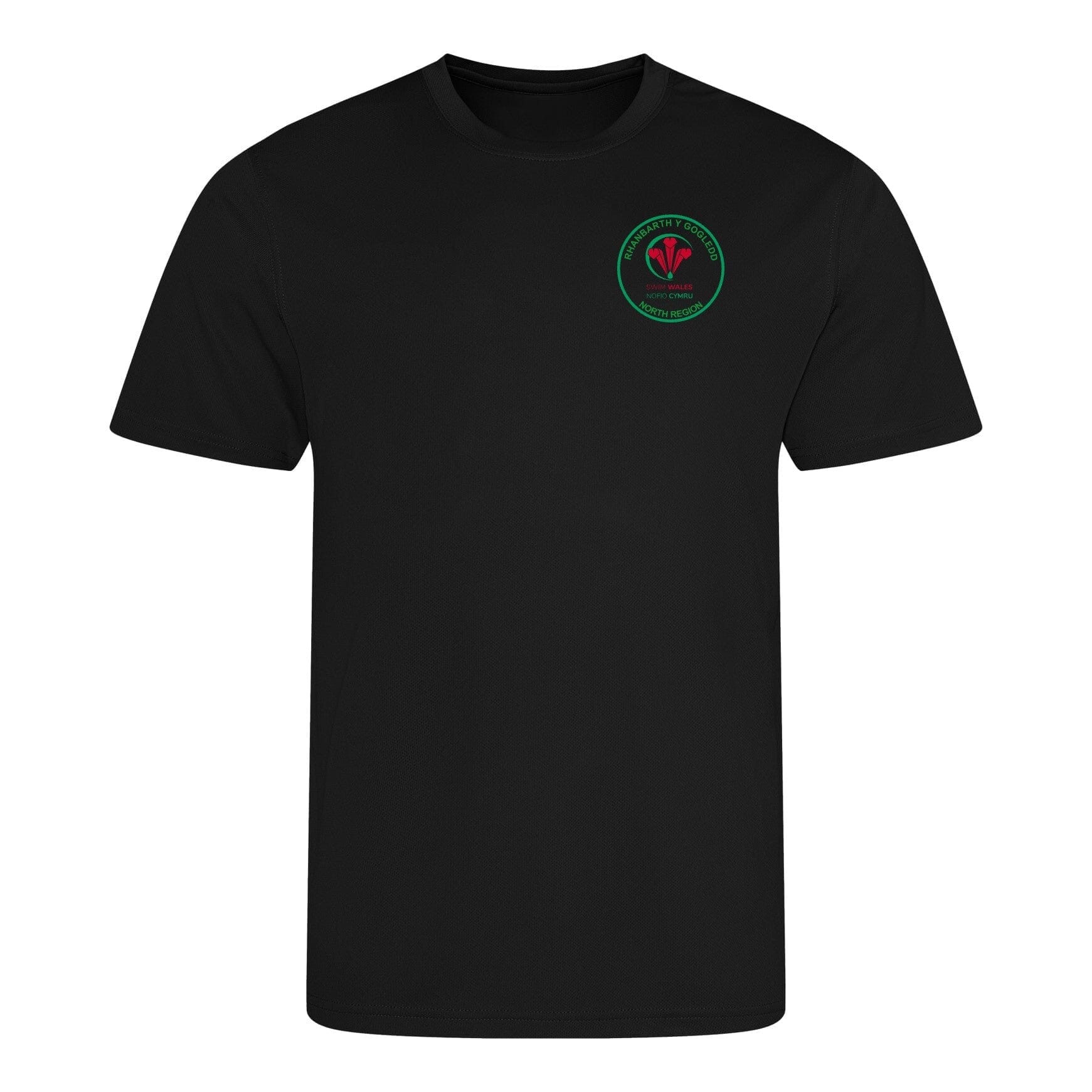 Swim Wales North Regional Racing Series 2025 T-Shirt - Jet Black - Comfortable Athletic Wear for Swimming Competitions & Poolside Relaxation