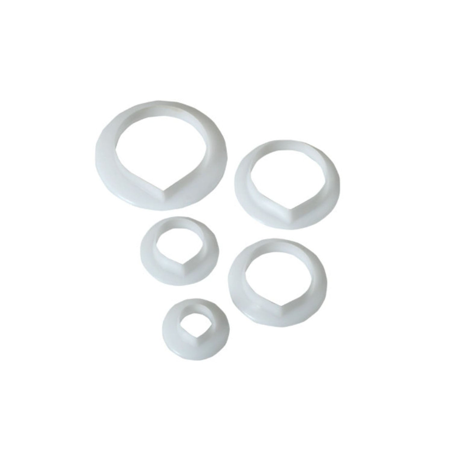 FMM SUGARCRAFT Rose Petal Cutters Set of 5 - Professional Baking Tools for Cake Decorating, Fondant, Gum Paste - Perfect for Wedding Cakes, Cupcakes & DIY Sugar Flowers