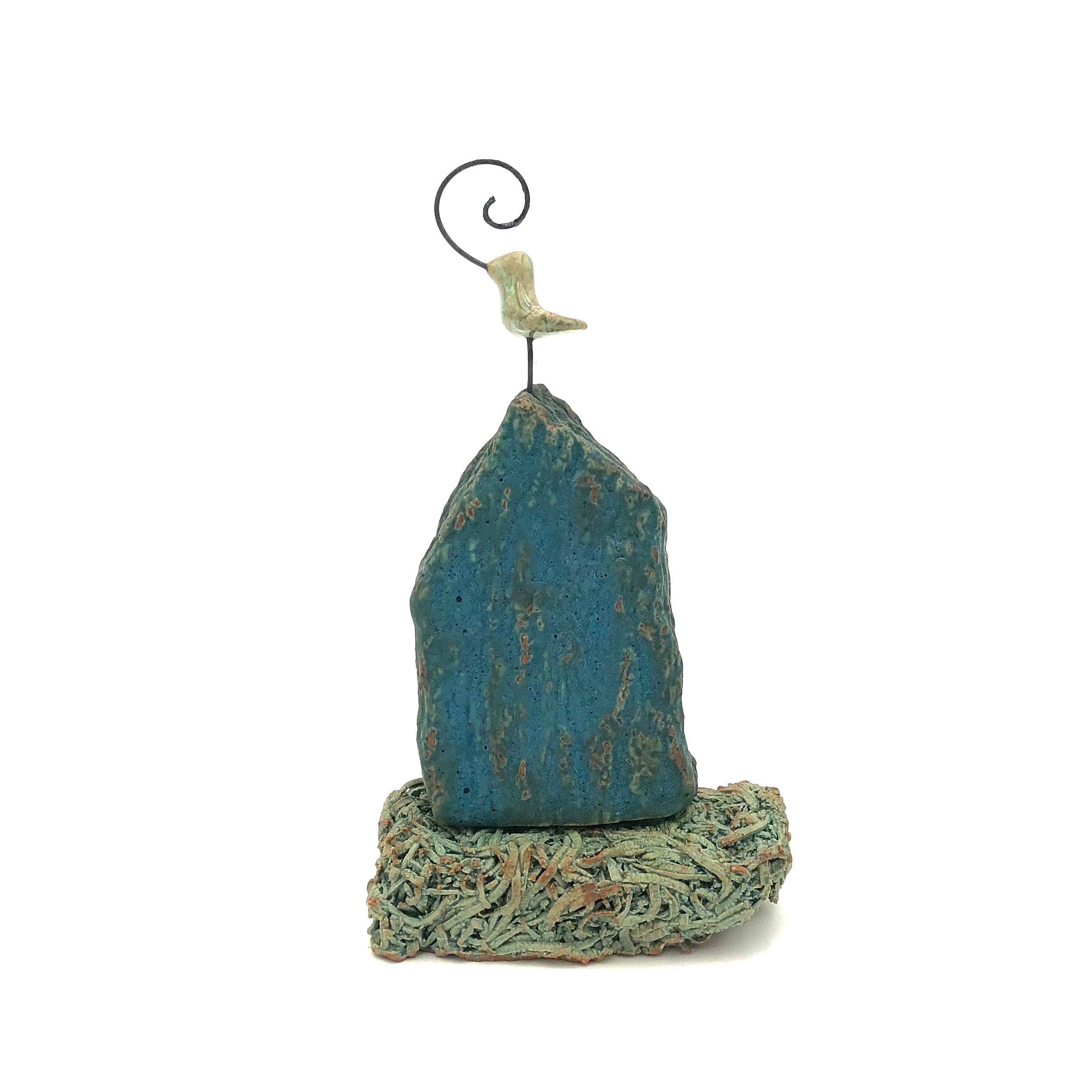 Cathy Broski Handmade Ceramic Sculpture - Songbird House Bird Feeder for Garden Decor (Assorted Designs) | Outdoor Yard Art & Unique Gift Idea