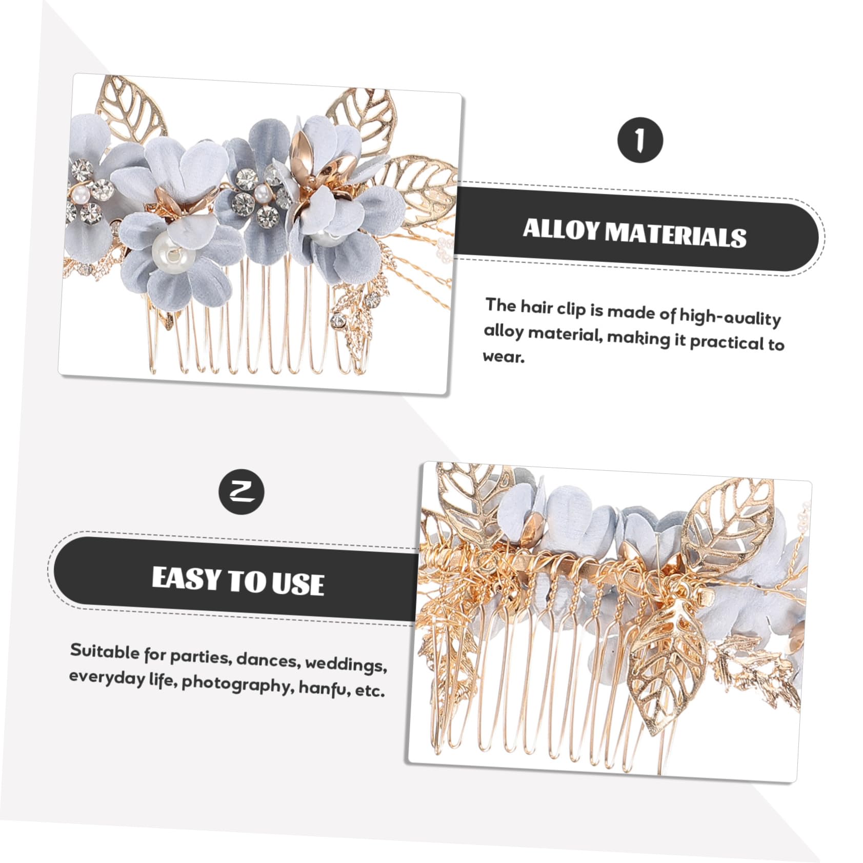 ABOOFAN Bridal Hairpin Set - Rhinestone Flower Alloy Hair Clips for Wedding, Bride Headdress & Hair Accessories (Random Colors) | Perfect for Bridal Showers, Weddings & Special Occasions