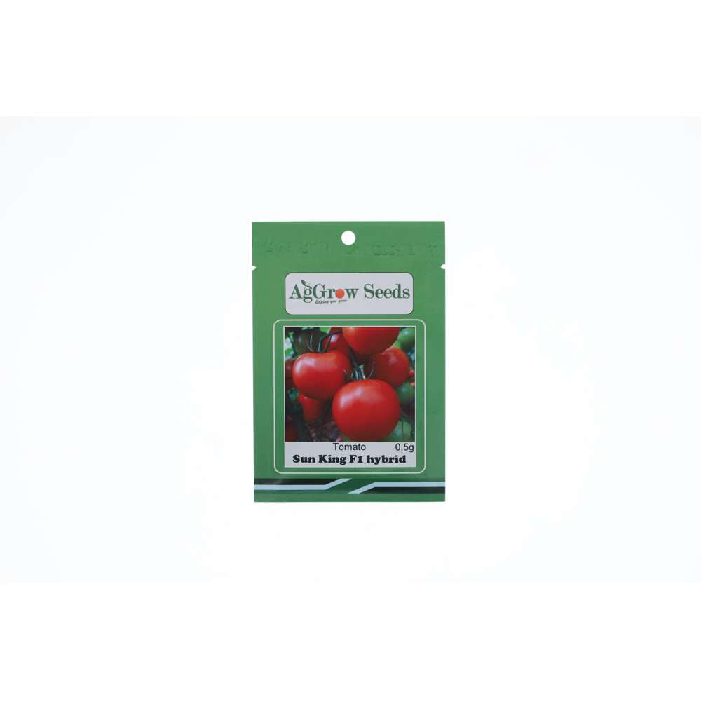 Premium AgGrow Sun King F1 Hybrid Tomato Seeds - 2g Packet - High-Yield, Disease-Resistant for Home Gardens & Greenhouses | Perfect for Canning, Salads & Fresh Eating