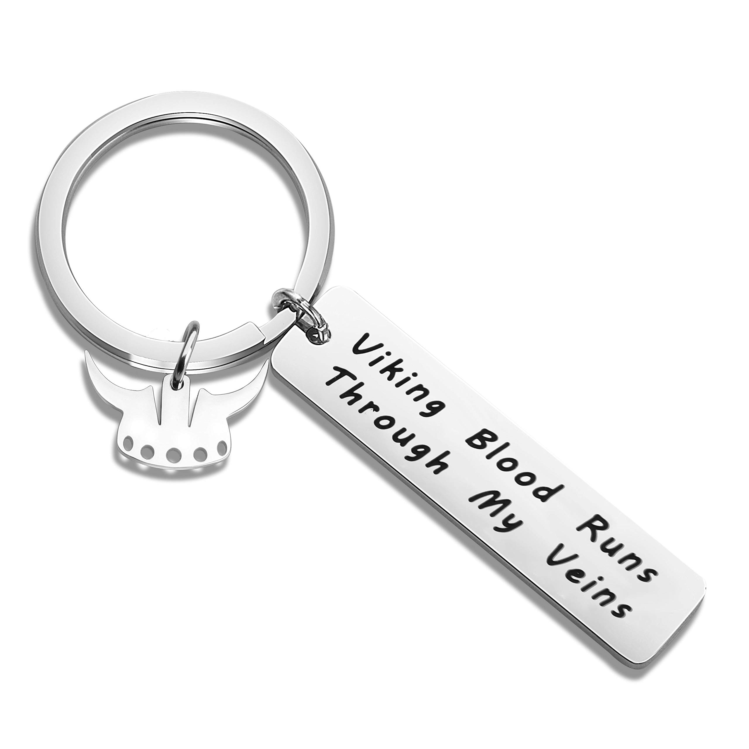 Viking Keychain with Helmet Charm - Norse Warrior Jewelry Gift for Men & Women - Perfect for Viking Lovers, Cosplay, and Historical Reenactments