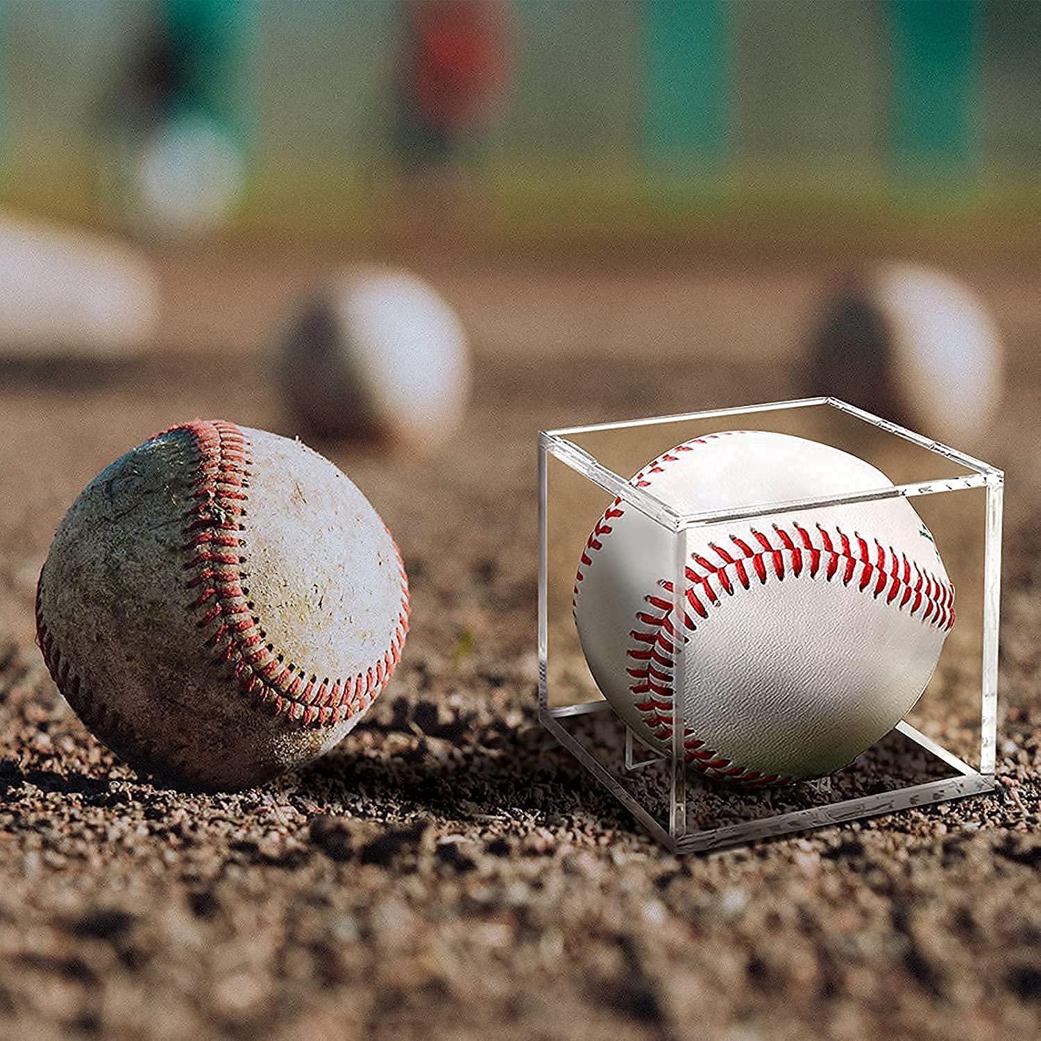 UV-Protected Acrylic Baseball Display Case - Clear Memorabilia Showcase for Autographed Balls & Collectibles | Perfect for Sports Fans, Home Decor, and Trophy Display