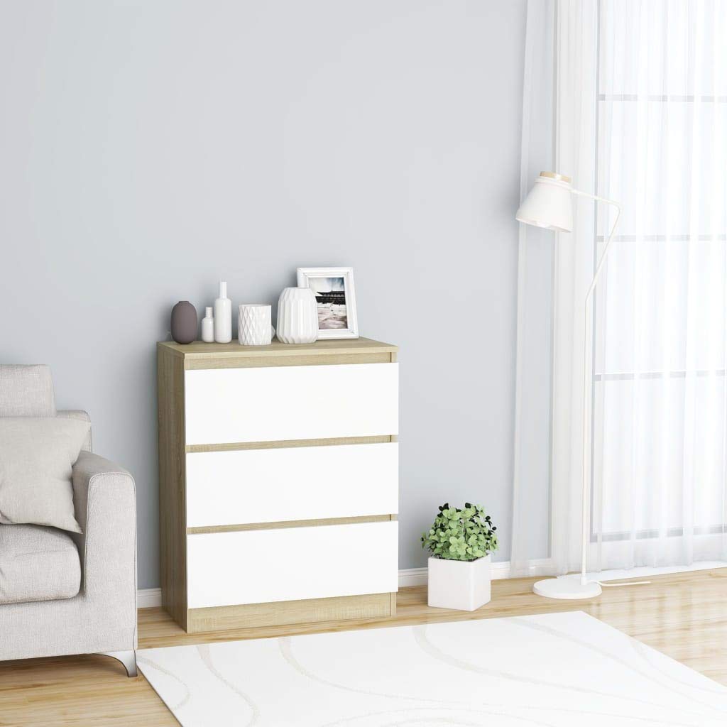 Modern Sideboard Buffet Cabinet with Drawers - 23.6