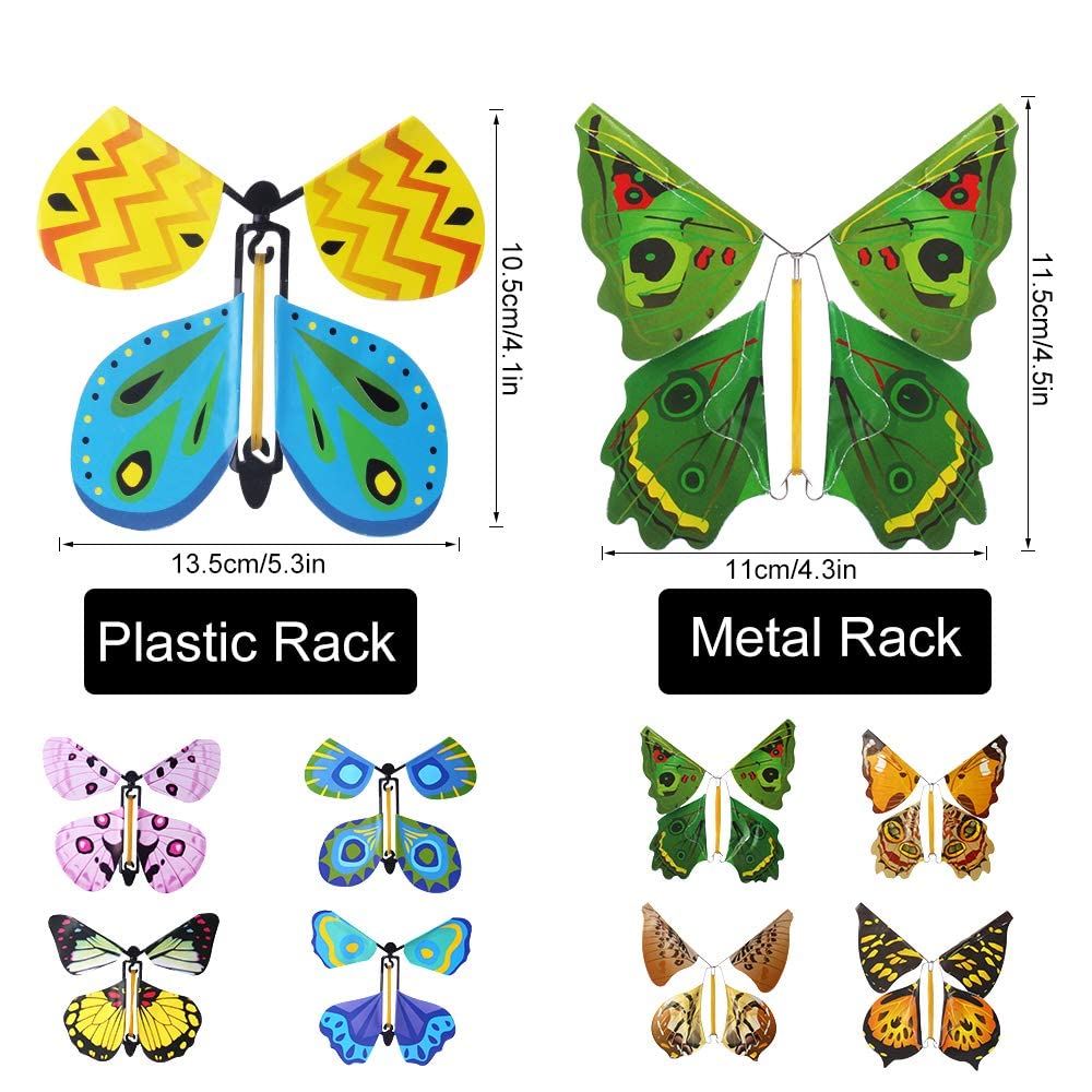 Outee 24pcs Wind-Up Flying Butterfly Toy - Christmas & Teacher Gift for Surprise Moments