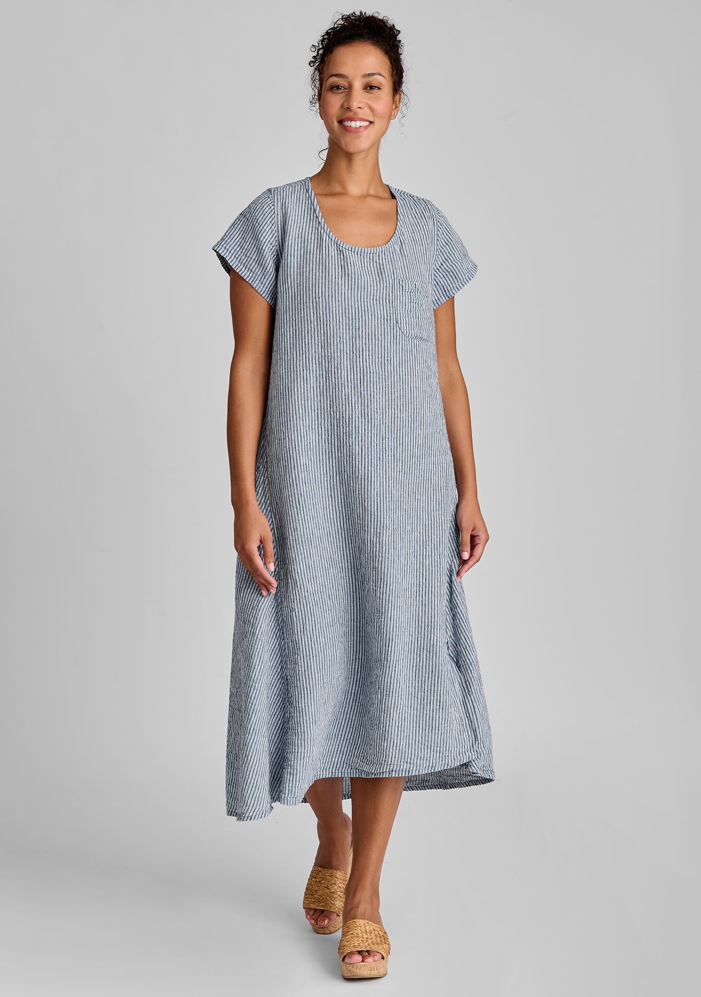 Stylish Linen Shift Dress for Women - Comfortable Stretch Top & Flowy Fit - Perfect for Summer, Beach, Office & Casual Outings