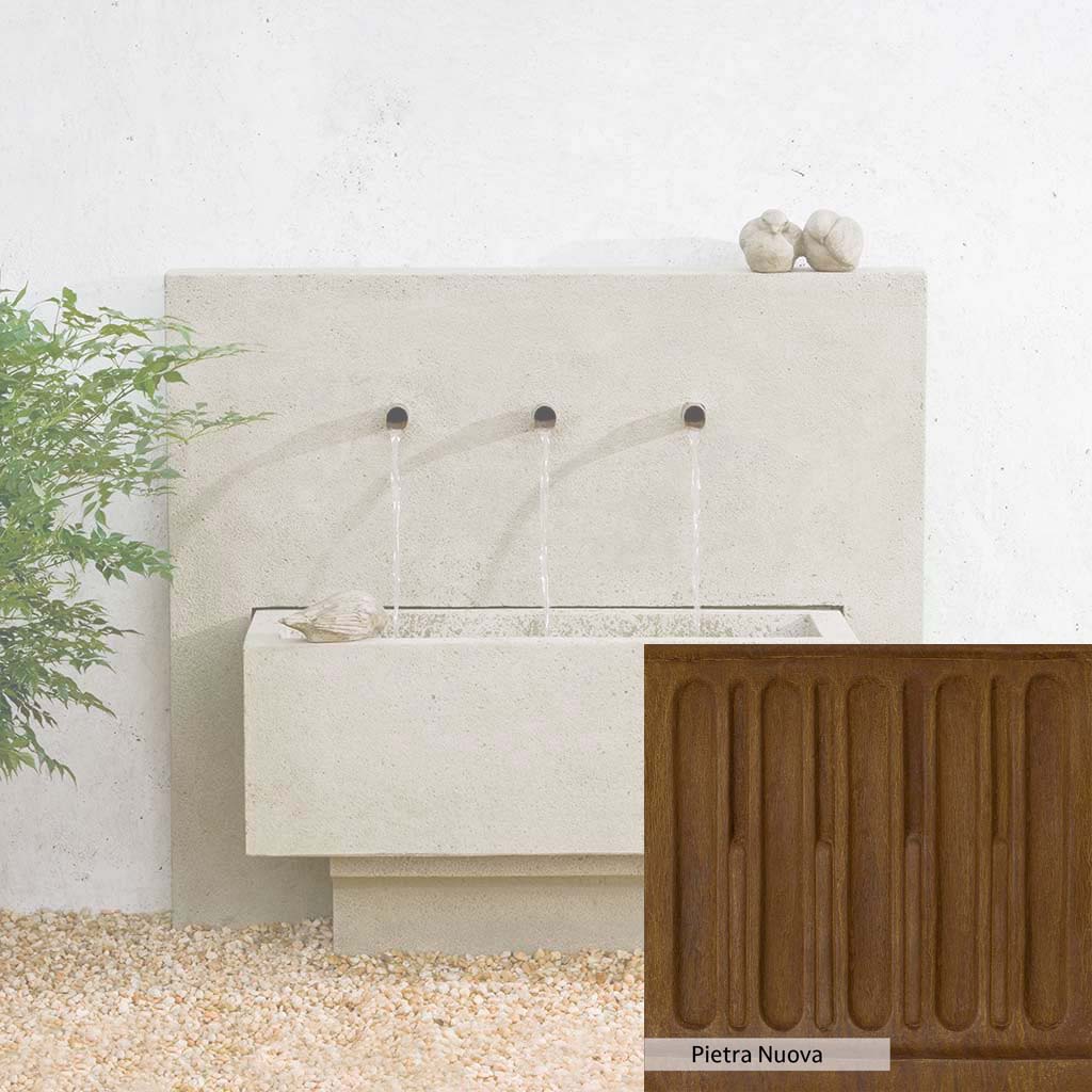 Campania International X3 Outdoor Wall Fountain - Elegant Garden Water Feature for Patio, Backyard, and Landscape Decor