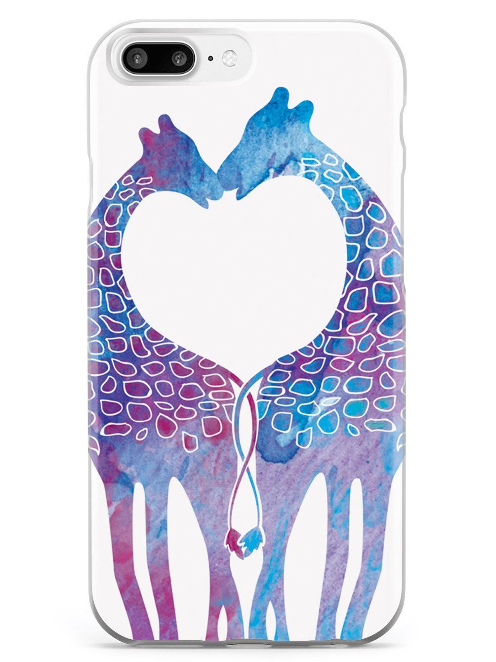 Inspired Cases - Premium 3D Textured Protective Phone Case Compatible with Apple iPhone 8 Plus - Giraffe Love Pattern Design - Perfect for Daily Use, Travel & Gift Giving