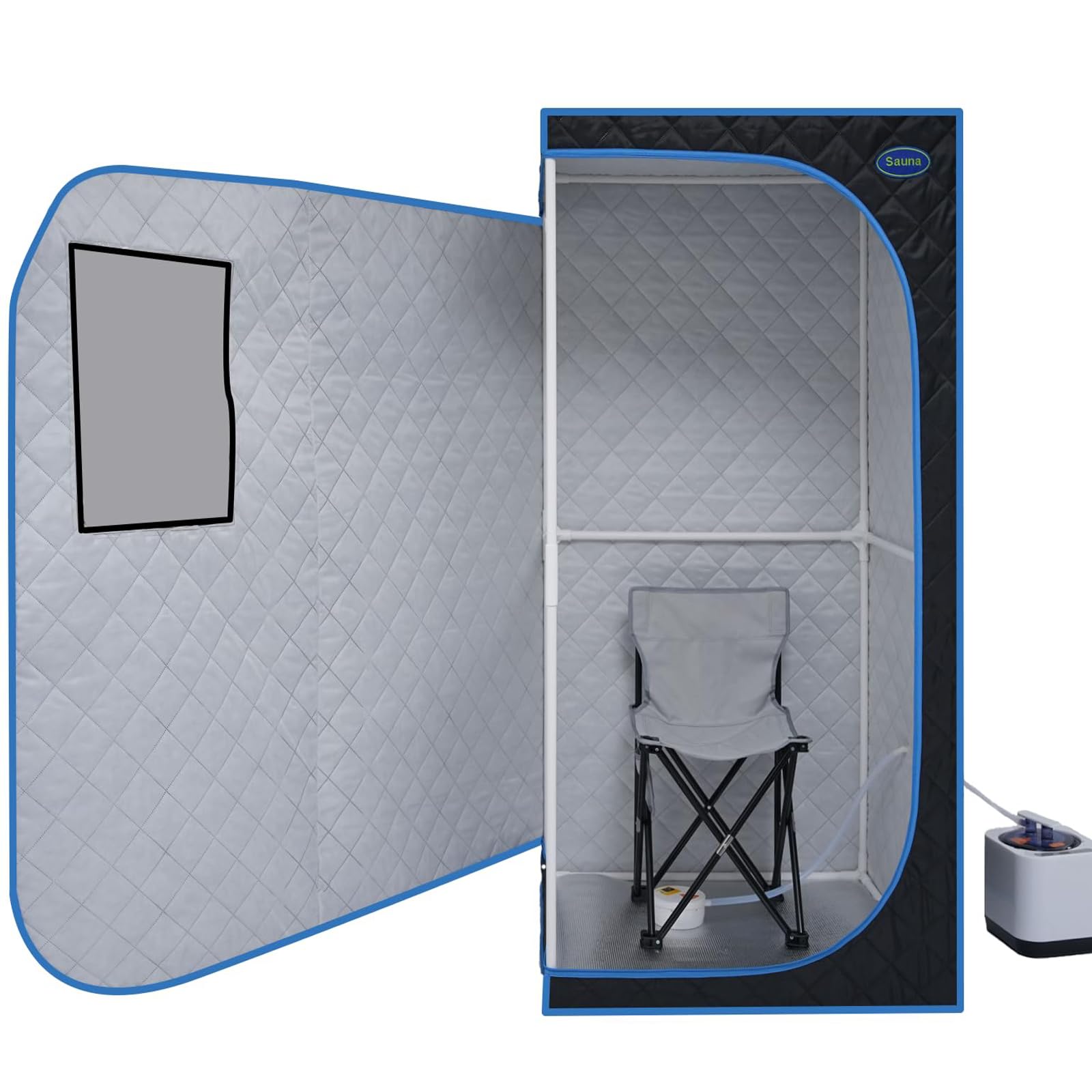LTCCDSS Portable Steam Sauna Tent for Home - Fast Heating Personal SPA with Steam Generator & Chair - Indoor Sauna for Relaxation, Detox & Weight Loss at Home