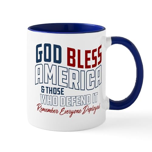 White/Navy Inside - Army God Bless America
