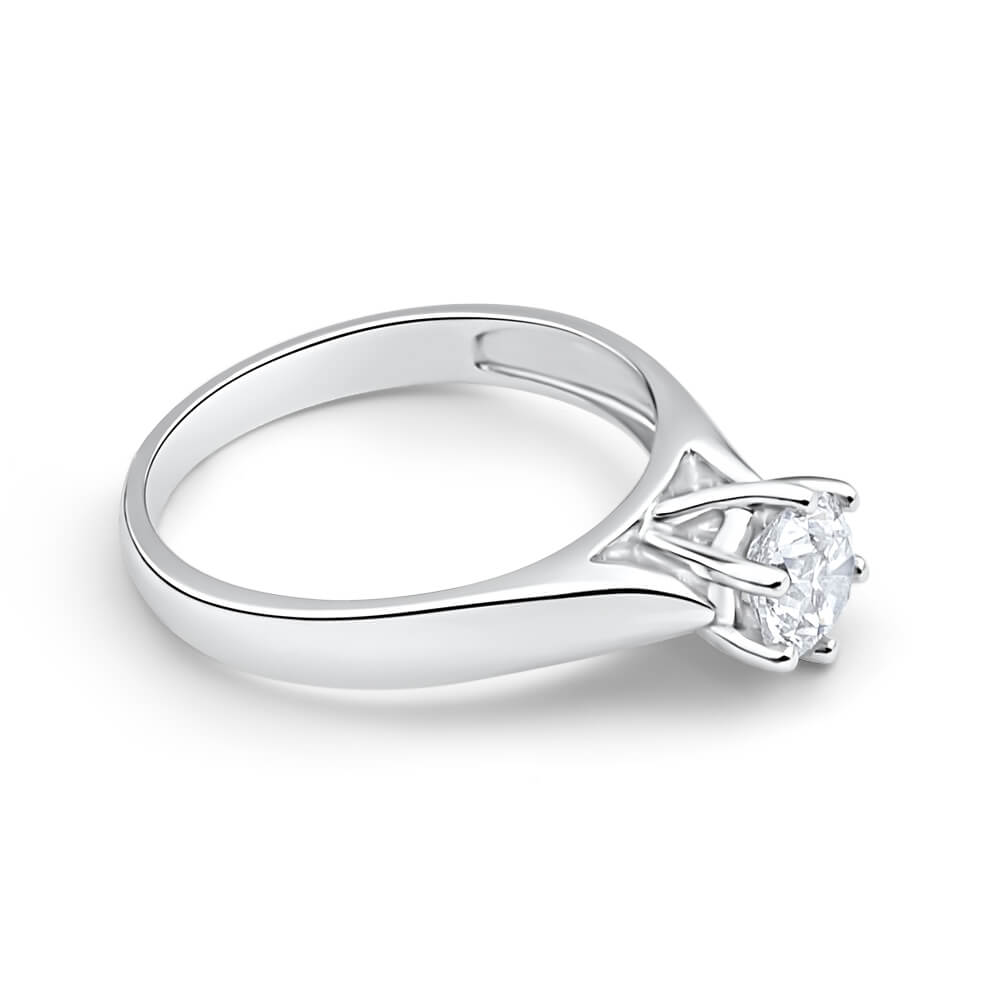 18K White Gold 0.70 Carat GIA Certified Diamond Engagement Ring - SI Clarity, I Color - Perfect for Proposals, Anniversaries & Special Occasions
