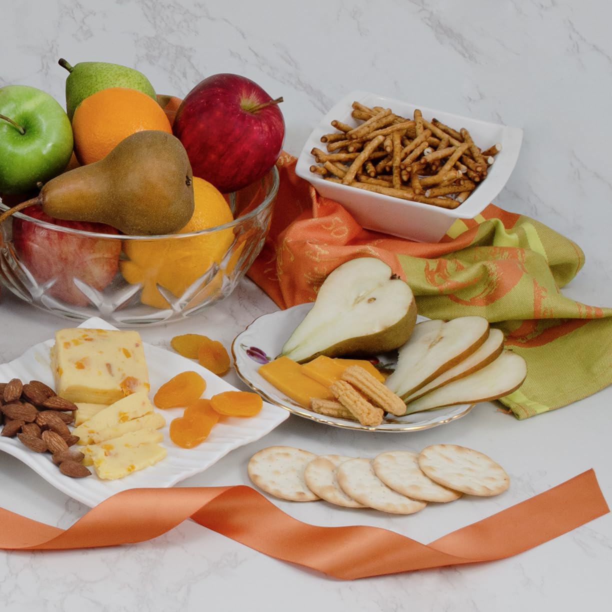 Premium Fruit & Cheese Gift Box - Double Decker Gourmet Basket with Assorted Delicacies | Perfect for Corporate Gifts, Holiday Presents & Special Occasions