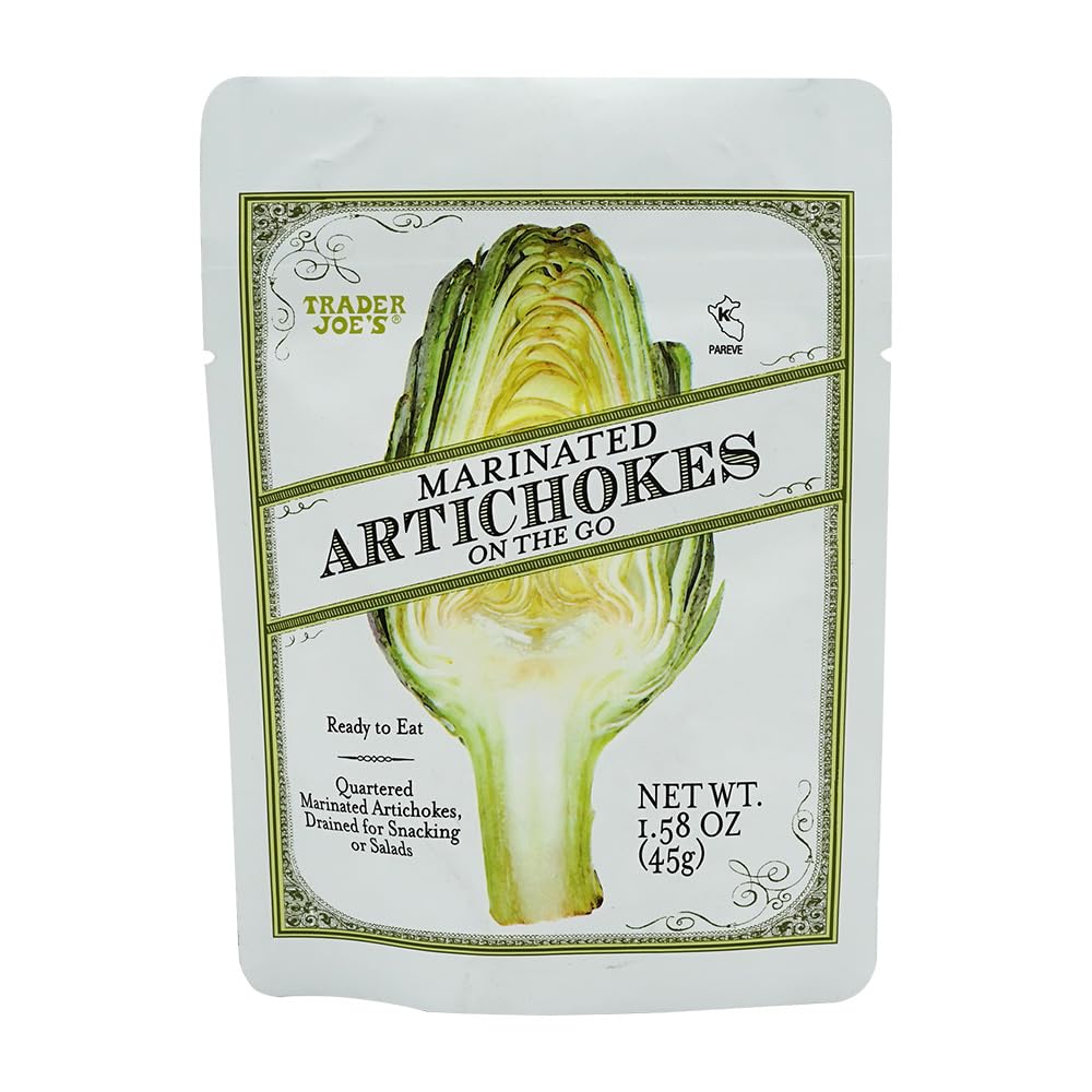 Trader Joe's Marinated Artichokes - Ready to Eat, Gluten-Free & Vegan - Perfect for Salads, Pasta & Charcuterie Boards | On-The-Go Snack & Picnic Essential