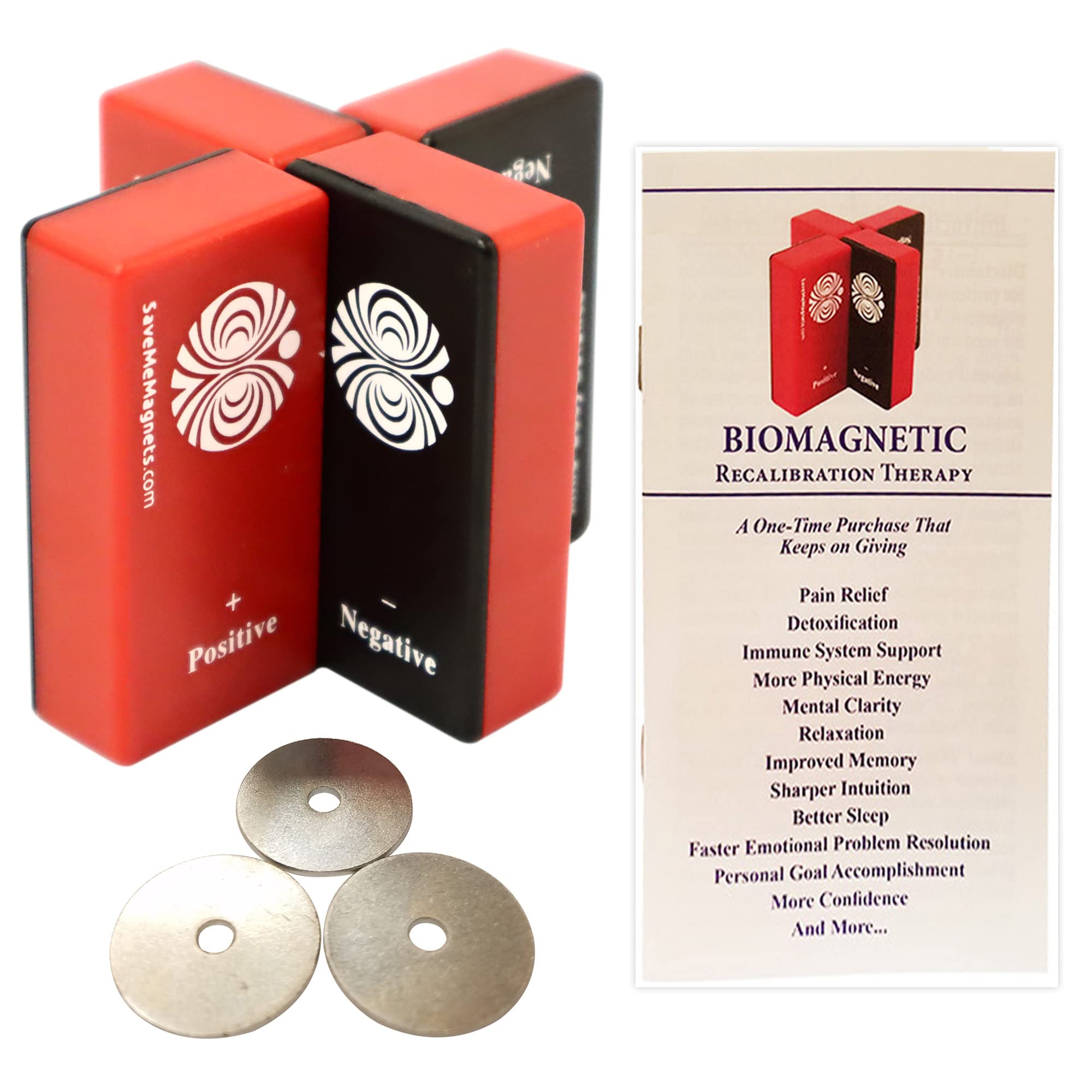 SaveMeMagnets - Biomagnetism Therapy Kit with 10 Healing Magnets & Illustrated Guide | DIY Magnetic Therapy for Pain Relief, Wellness & Energy Balance | Self-Care Magnetic Bars for Joint Pain, Stress Relief & Better Sleep | Perfect for Home Use, Meditation & Holistic Healing