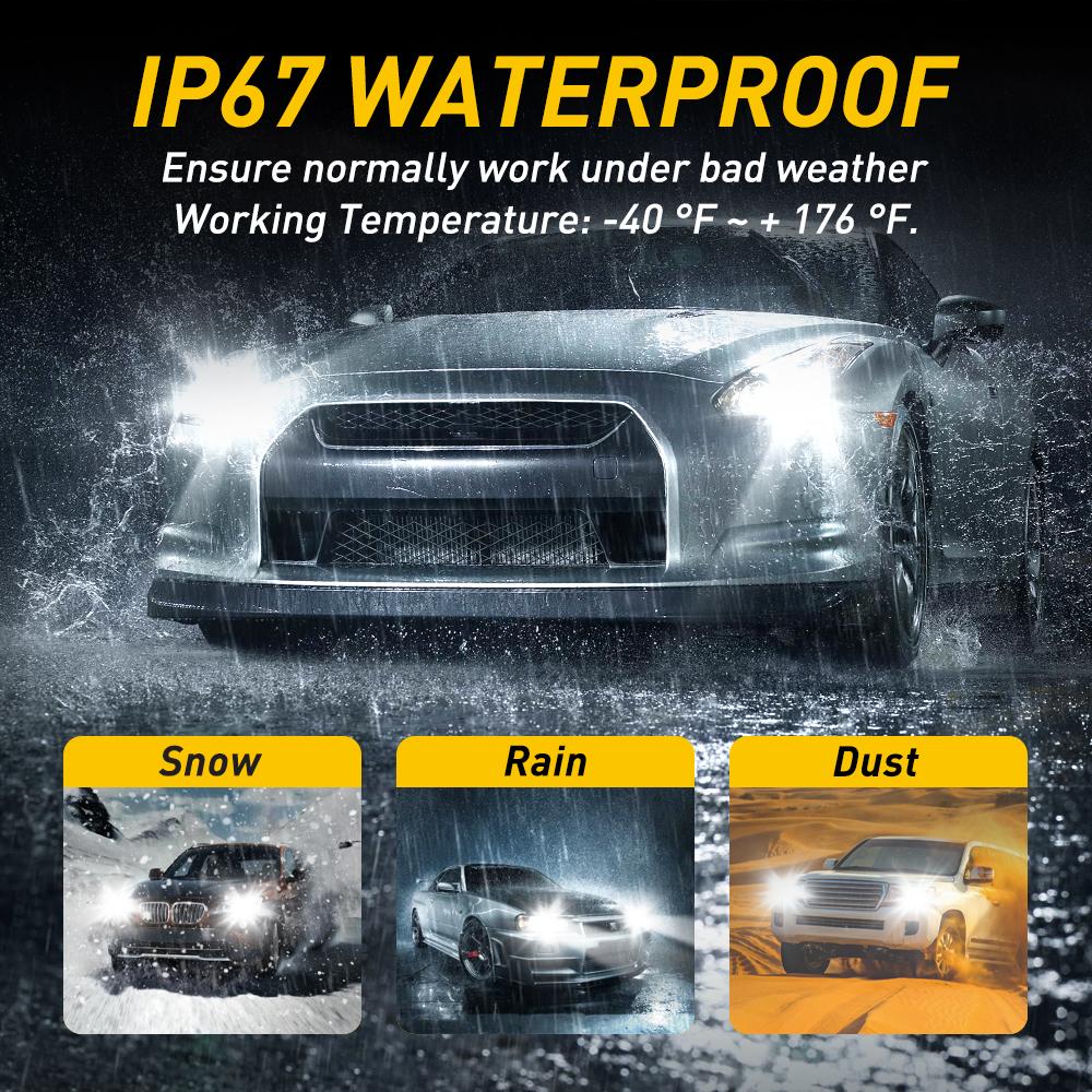 High Performance 9005/H11 LED Headlight Bulbs Combo - 2PCS 9005 High Beam & 2PCS H11 Low Beam - Super Bright Wireless Design for Cars, Trucks, SUVs - Perfect for Night Driving and Foggy Conditions