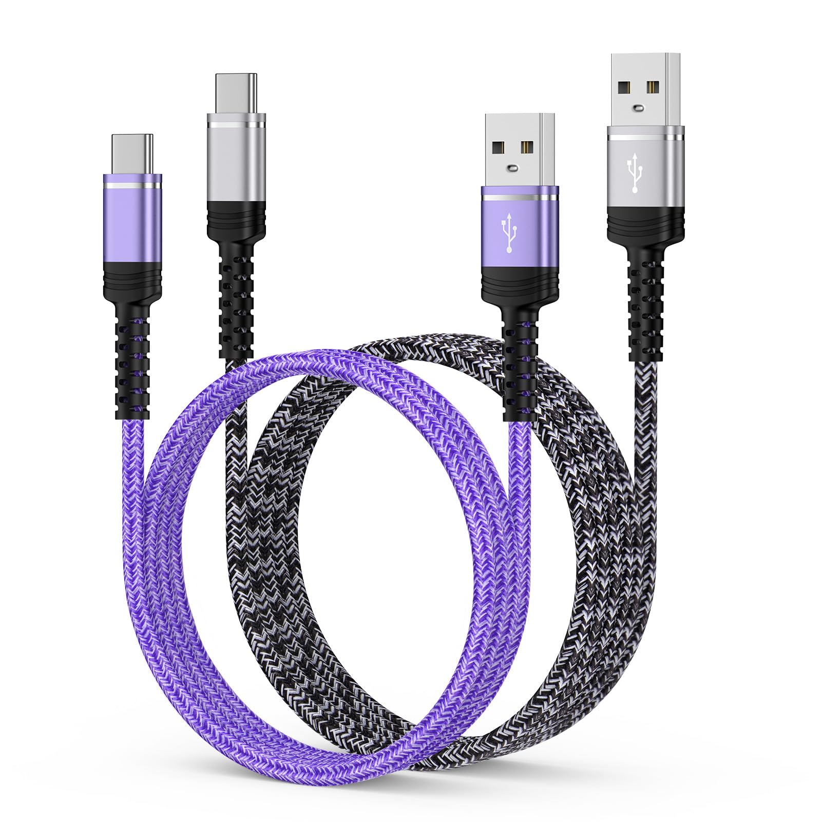 Fast Charging USB C Cable 6FT+3FT - Compatible with Samsung Galaxy A16/A15/A34/A35/A53/A54/A55/S25/S24/S23/S22/S21/S20/Z Flip 6, iPhone 16/15 Pro Max, Google Pixel 9/8 - Durable Type C Charger Cord for Home, Office & Travel