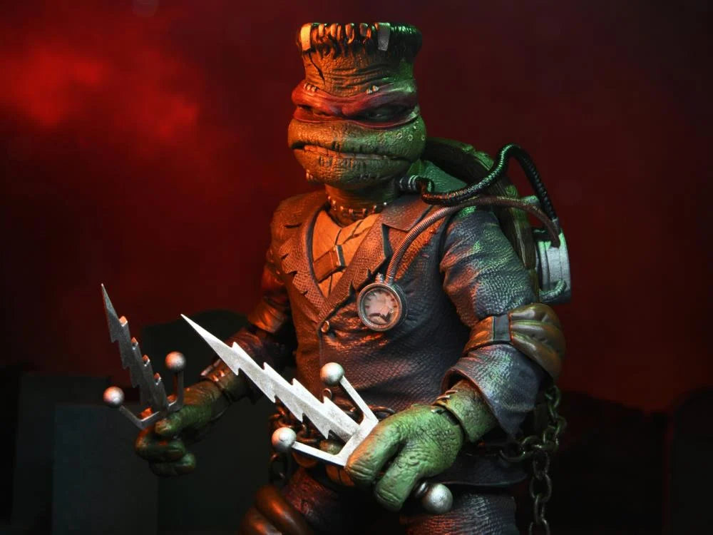 Universal Monsters x TMNT Ultimate Raphael as Frankenstein's Monster Collectible Action Figure - Perfect for Display, TMNT Fans & Horror Collectors