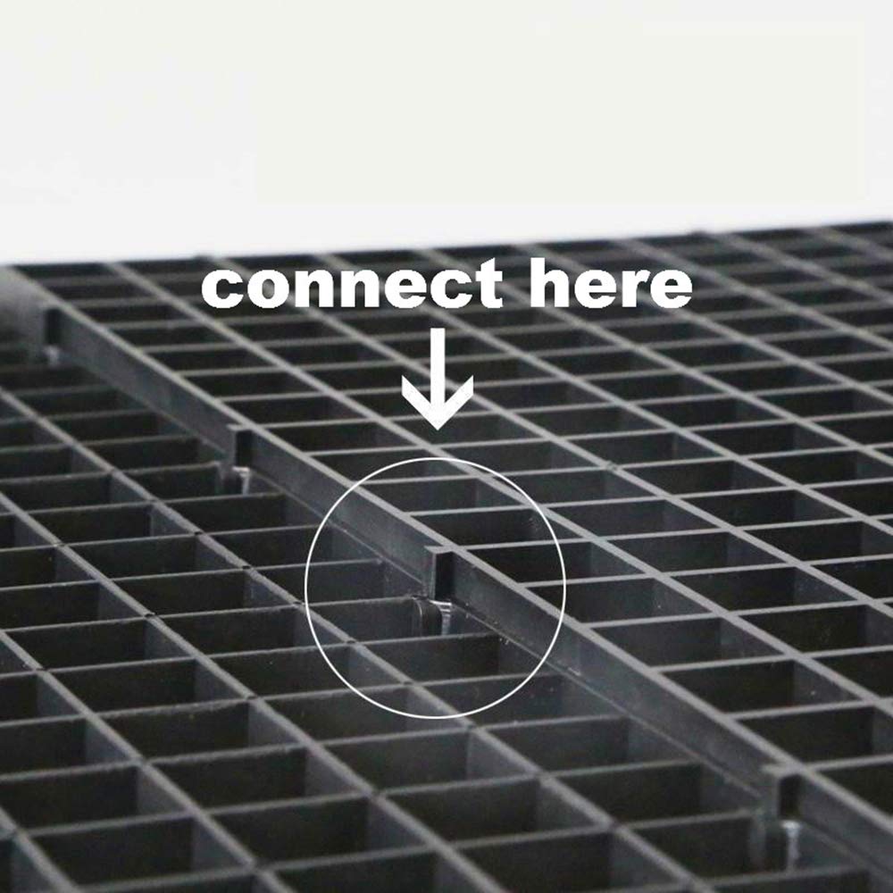 4 Pcs Black Aquarium Divider Tray - Plastic Grid for Fish Tank Filter & Light Diffuser - Perfect for Tank Separation & Organization