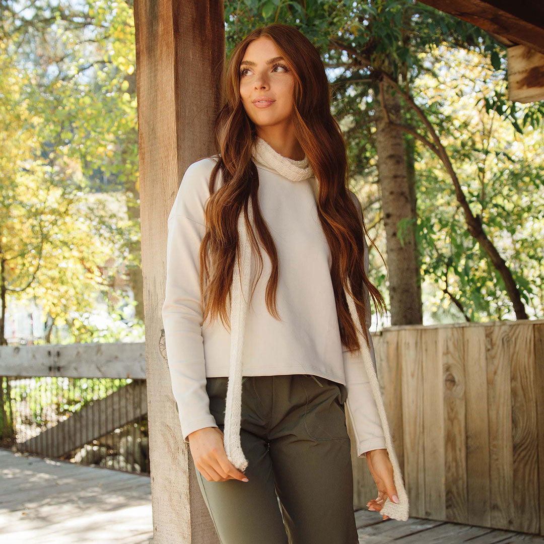Brighton Women's Stone Pullover Sweater - Cozy Knit Top for Fall & Winter | Perfect for Casual Outfits, Office Wear & Layering