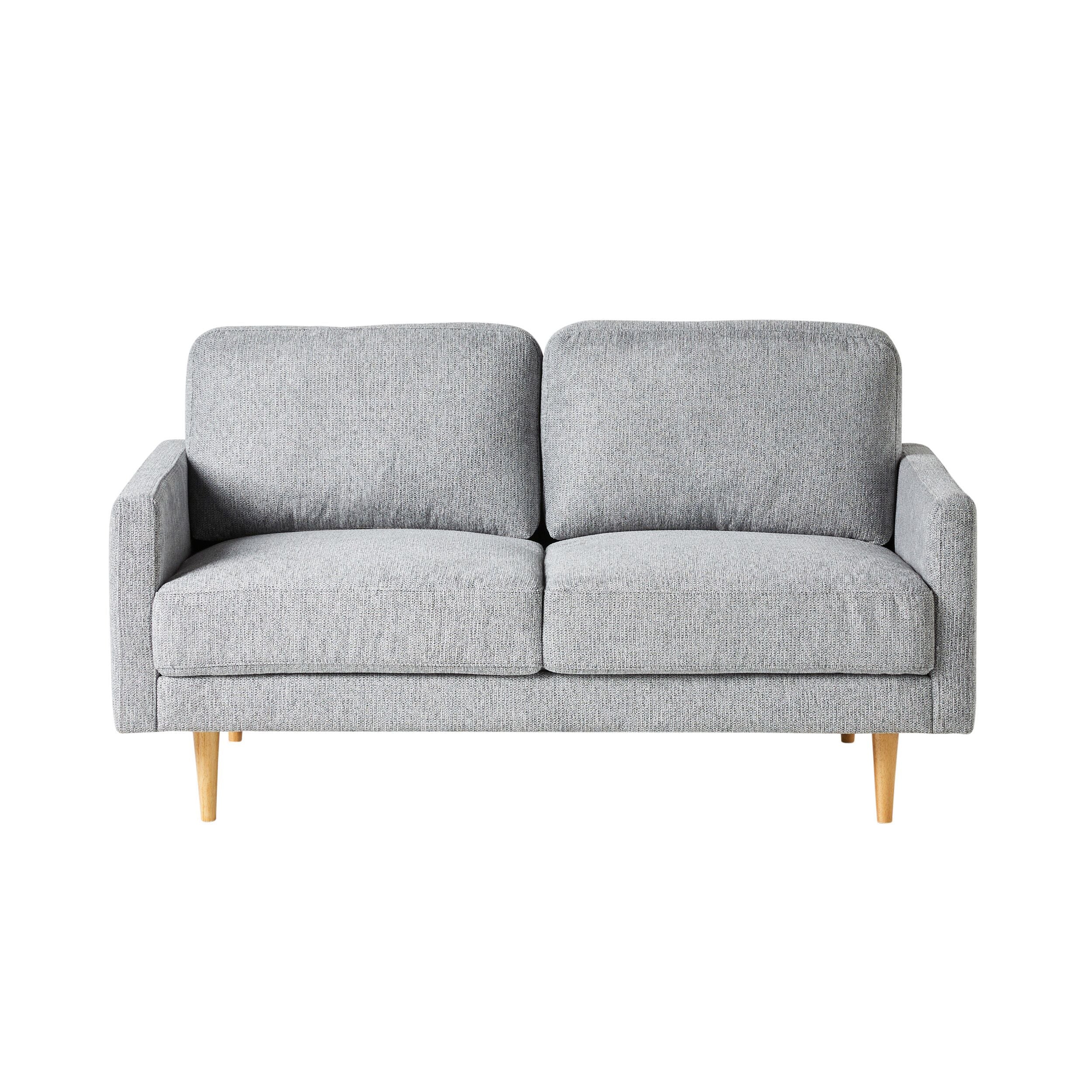 Boden 2 Seater Sofa Sorrento Shadow - Modern Loveseat for Small Spaces | Perfect for Living Room, Apartment & Office Waiting Area