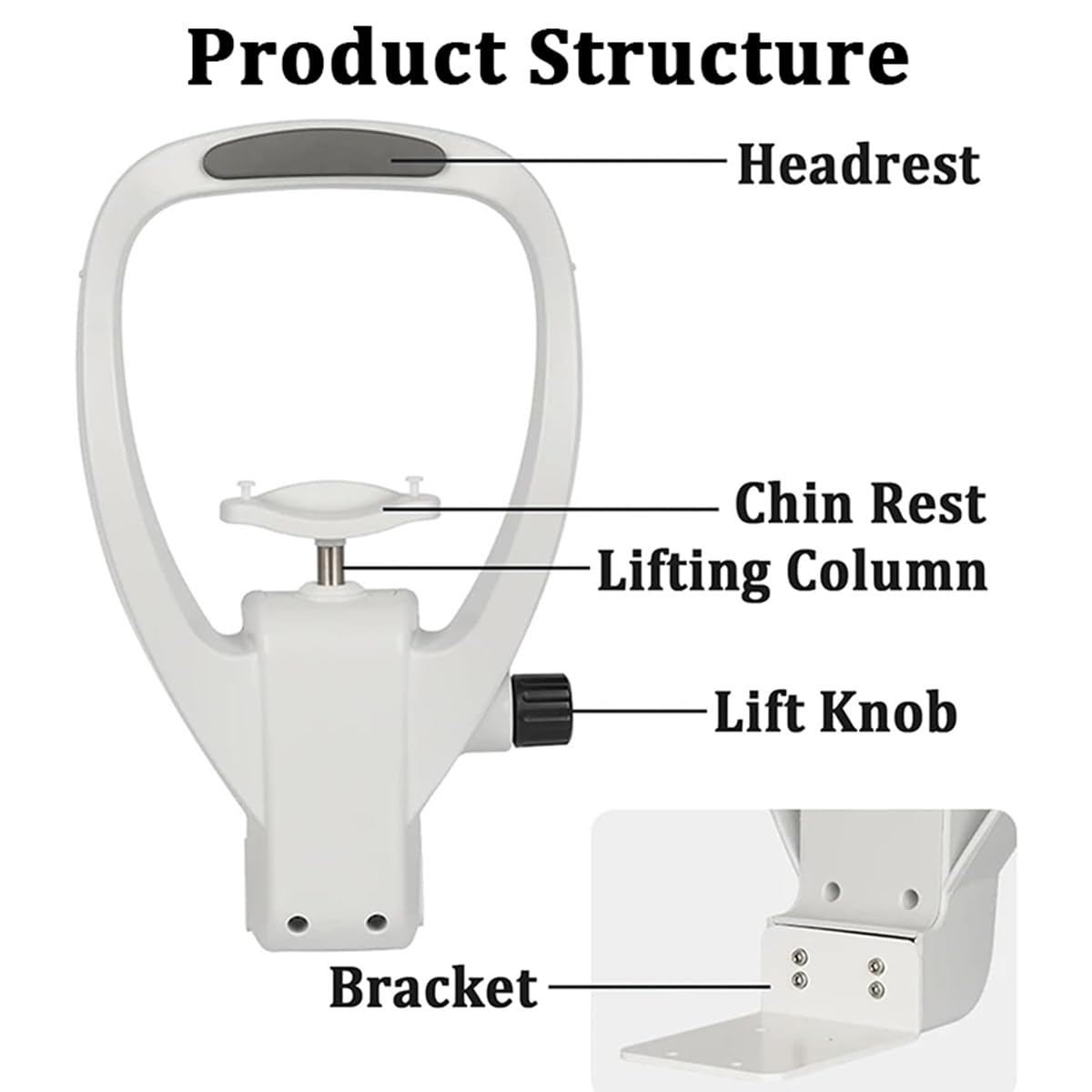 Optometry Forehead Rest & Head Support for Eye Training - Compatible with Auto Refractometer & Optical Instruments - Perfect for Vision Therapy, Eye Exams & Optometric Equipment Accessories