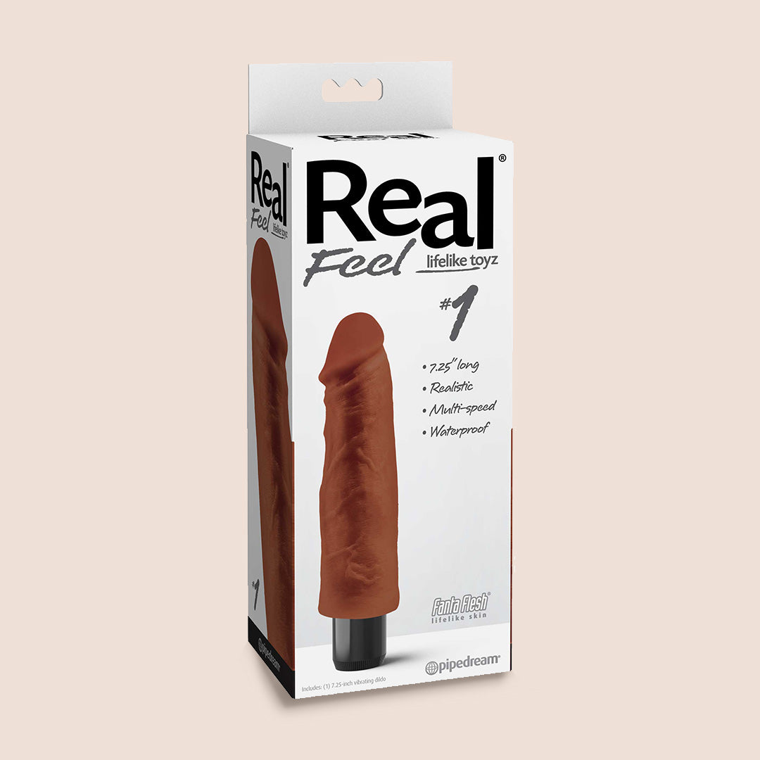 Real Feel No.1 | 7.5 Inch Realistic Vibrating Dildo for Women - Powerful G-Spot Stimulation & Clitoral Pleasure | Waterproof & Body-Safe Silicone | Perfect for Couples Play & Solo Pleasure