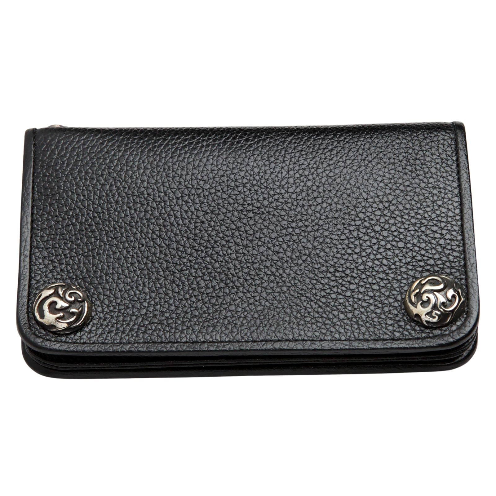 Genuine Cowhide Leather Biker Wallet for Men - Medium Size RFID Blocking Bi-Fold Wallet - Perfect for Motorcycle Riders, Travel & Everyday Use