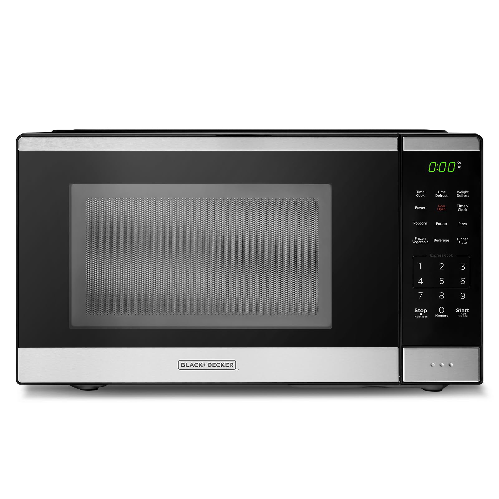 BLACK+DECKER 0.9 Cu Ft Countertop Microwave Oven with 6 Auto Menus, Child Safety Lock & Memory Function - 900W, 10 Power Levels, Digital Display & One-Touch Start - Perfect for Small Kitchens, Dorms & Office Break Rooms