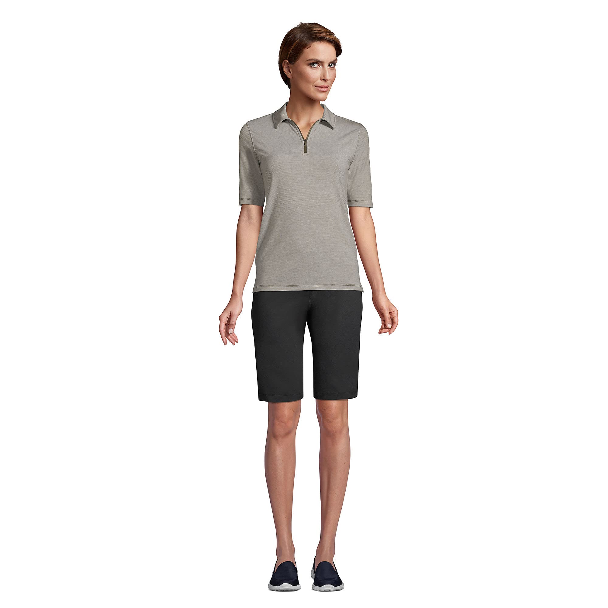 Lands' End Women's Active Relaxed Shorts - Comfortable Stretch Casual Shorts for Women - Perfect for Yoga, Running, and Summer Outdoor Activities