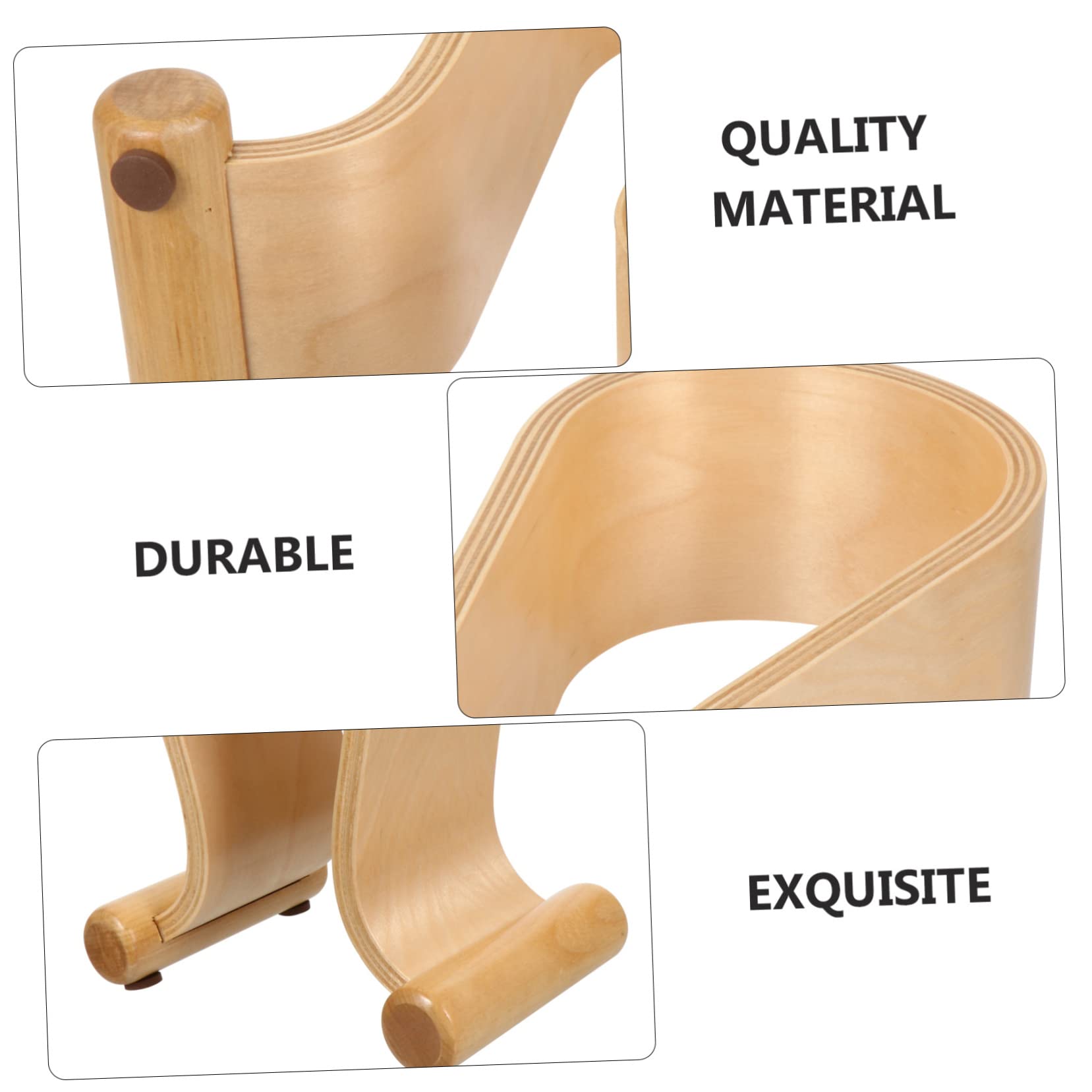 Mikikit 2 Pack Wooden Headphone Stand - Premium Headset Hanger Display Holder for Desk, Perfect for Organizing Earphones, Gaming Headsets & Audio Accessories - Ideal for Home Office, Studio & Gaming Setup
