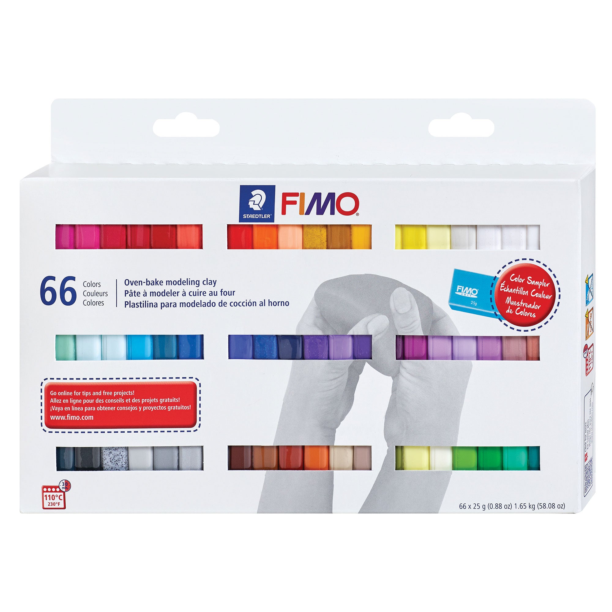 66 Piece FIMO® Soft Polymer Clay Set - Vibrant Colors for DIY Crafts, Jewelry Making & Sculpting - Premium Polymer Clay Kit for Artists & Beginners