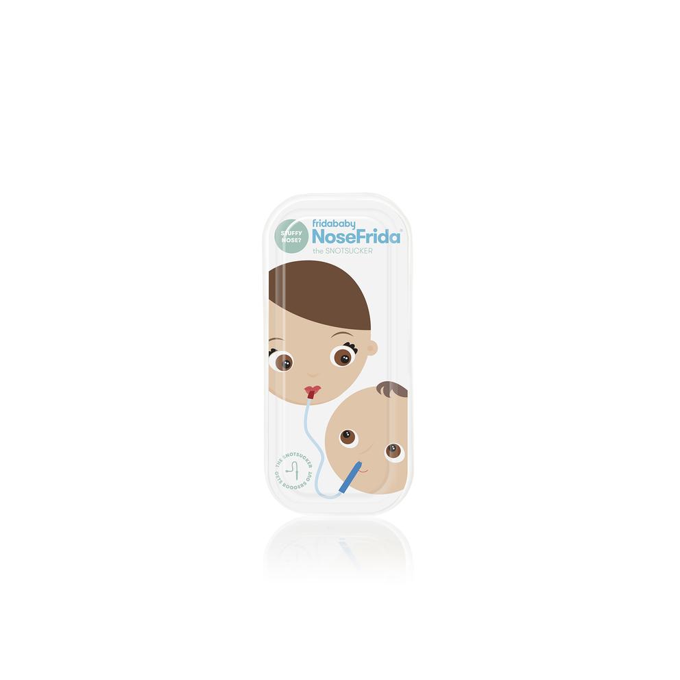 NoseFrida The SnotSucker Nasal Aspirator with Travel Case - Safe & Hygienic Baby Nose Cleaner for Newborns & Infants - Perfect for Home Use, Travel, and On-the-Go Parenting