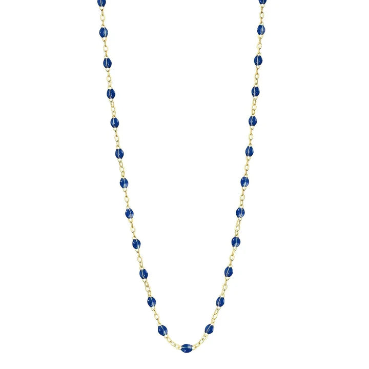 Elegant Gigi Clozeau 14K Yellow Gold Lapis Lazuli Pendant Necklace 16.5