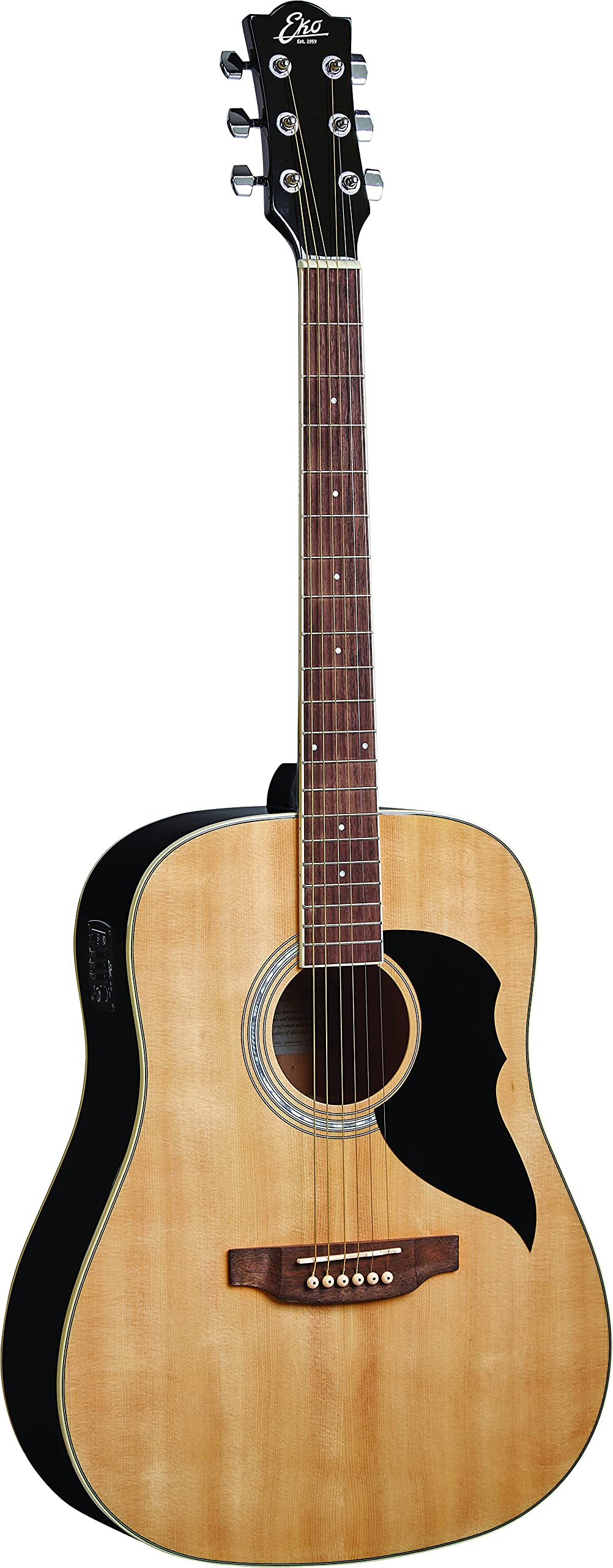 6 String Acoustic-Electric Guitar for Right Handed Players - Natural Wood Finish (Model 06216500) | Perfect for Stage Performances, Studio Recording & Home Practice