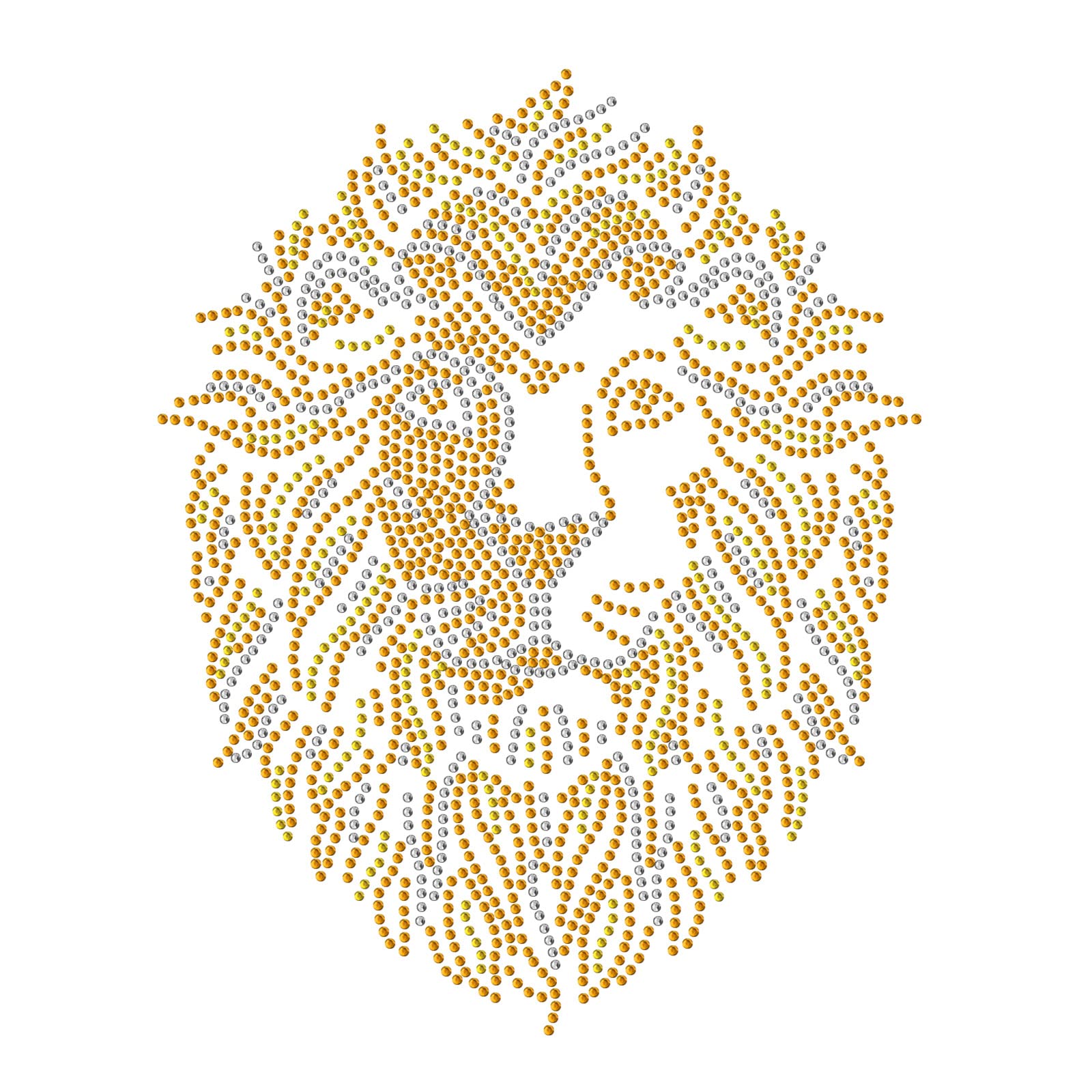 SUPERDANT Lion Rhinestone Iron-On Transfers - Sparkling Animal Applique Decals for DIY Clothes, Bags, Pants & T-Shirts | Perfect for Hoodies, Sweatshirts & Fashion Customization (Great for Parties, Gifts & Personal Style)