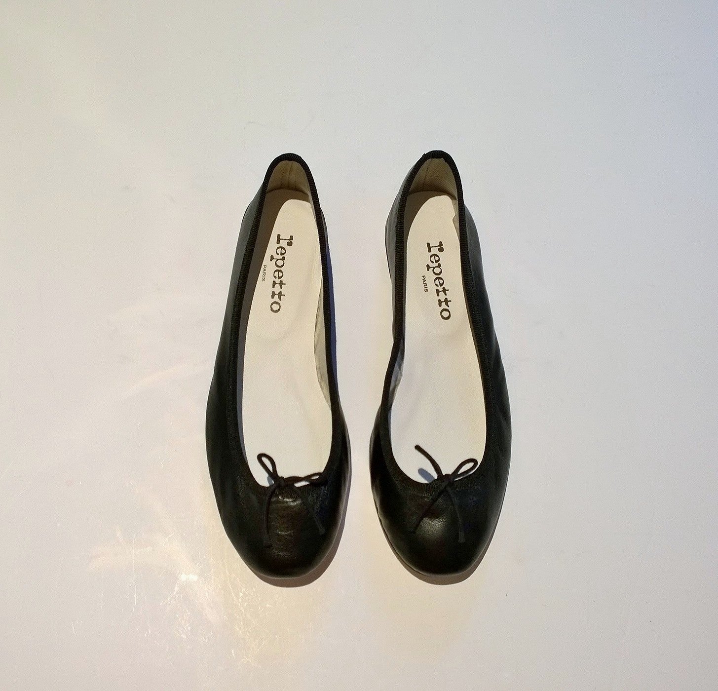 Repetto BB Cendrillon Black Leather Ballet Flats - Women's Comfortable Ballerina Shoes for Dance, Work & Everyday Wear