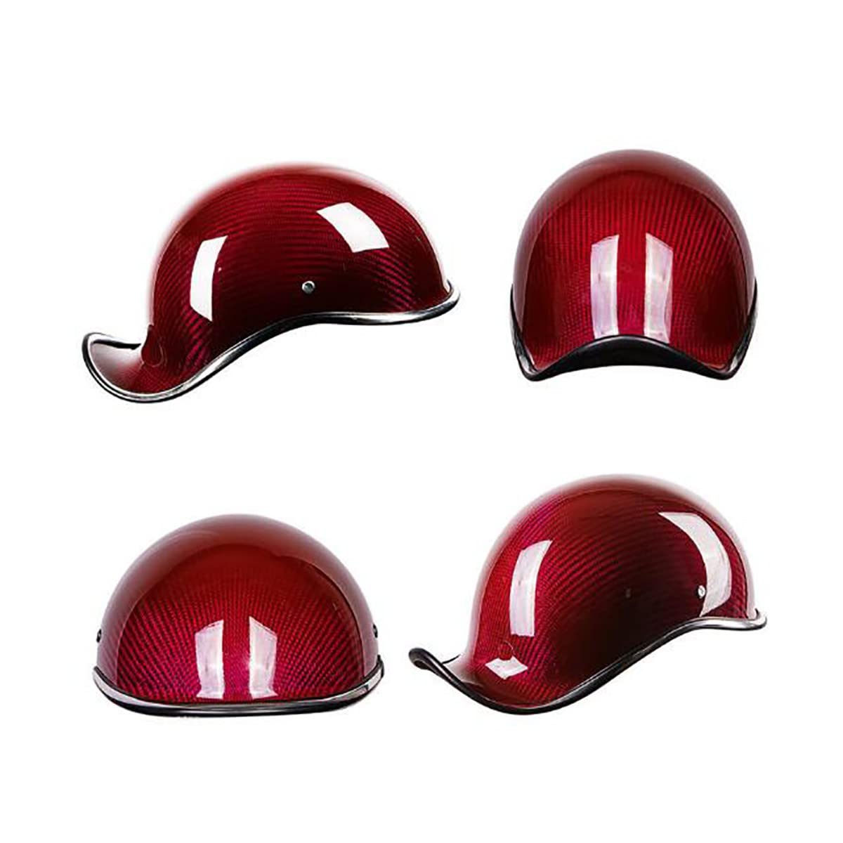 DOT/ECE Approved Motorcycle Half Helmet for Men & Women - Lightweight Skull Cap Half Shell Helmet (57-58CM) - Perfect for Summer Riding & Baseball Style