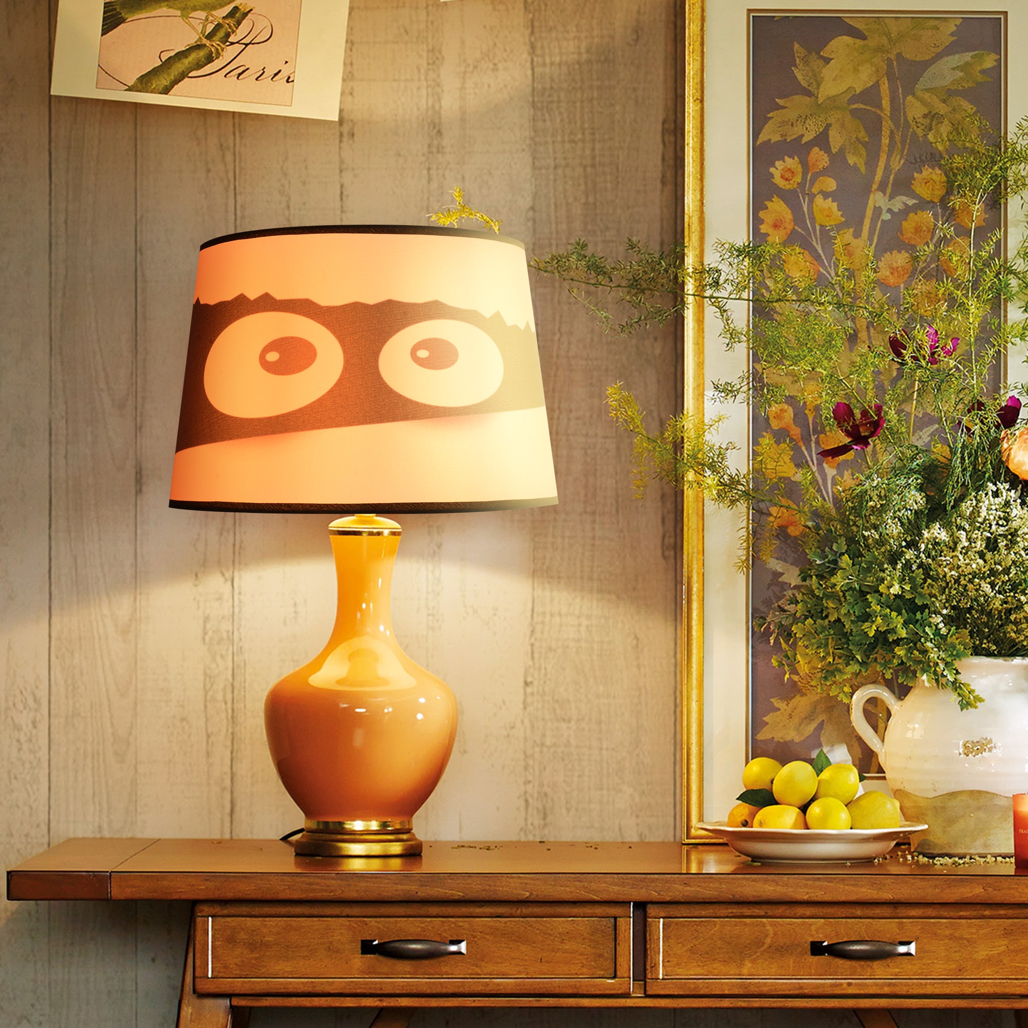 Halloween Round Empire Lamp Shade Set of 2 - 10x12x8 Inches - Carro Home Collection Limited Edition - Perfect for Spooky Decor, Living Room & Bedroom Lighting