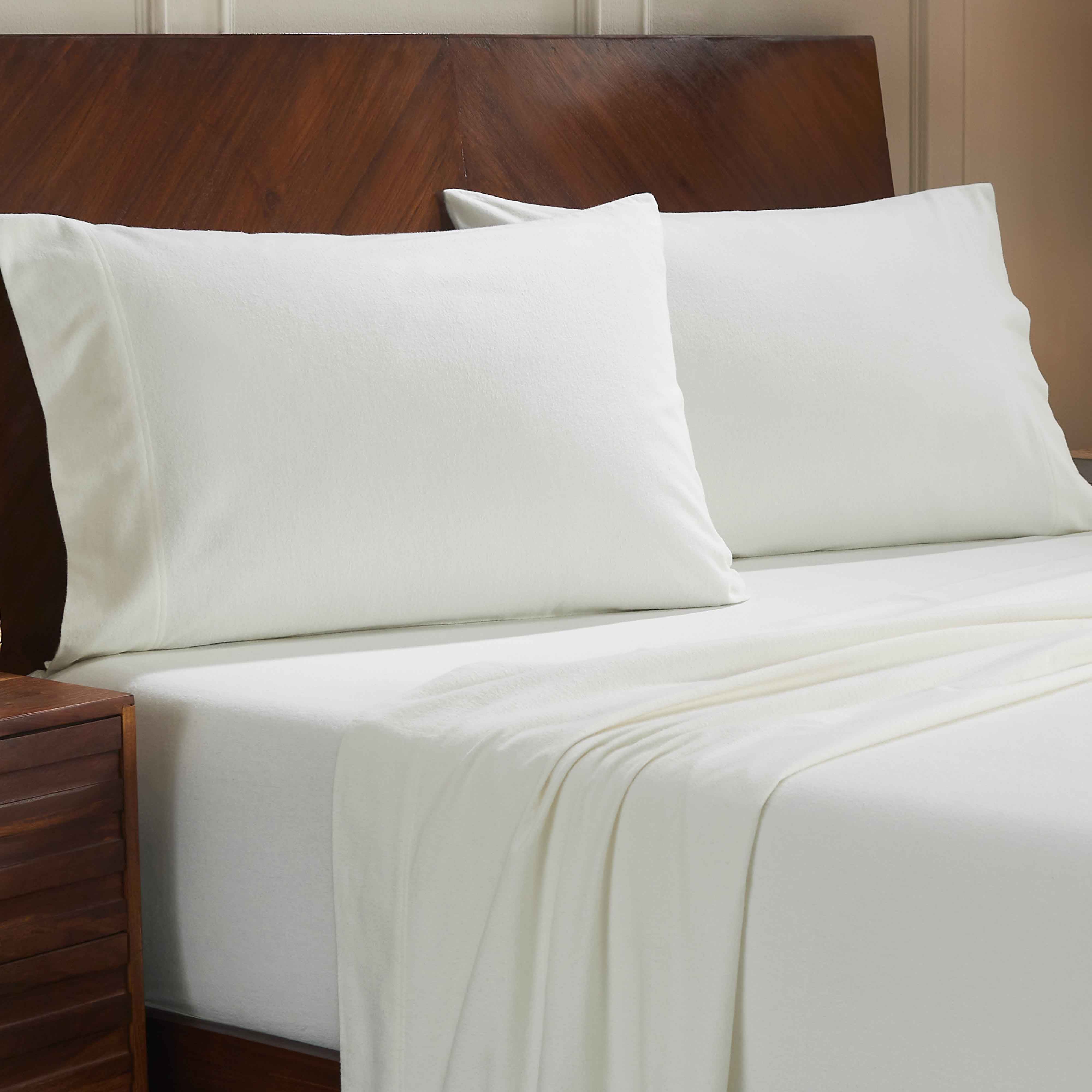 Premium Rome Flannel Cotton Solid Brushed Pillowcases Set of 2 - Soft & Cozy Bedding for Winter Nights, Home Decor, and Guest Room Essentials