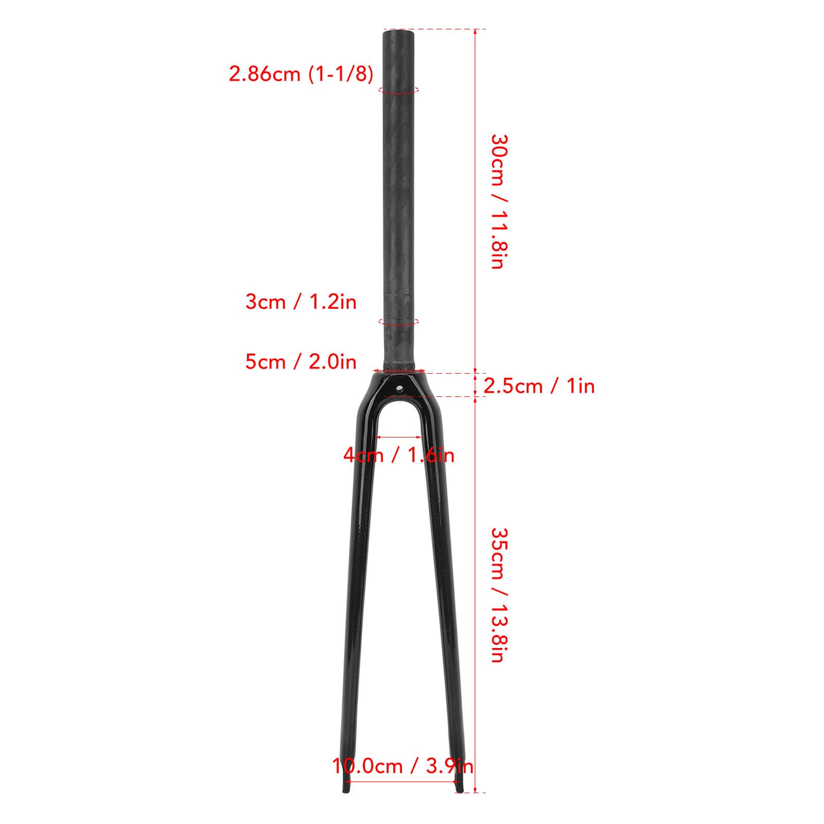 700C Carbon Fiber Road Bike Fork - 3K Stripes, Quick Release, C Brake Rim Brake, Rigid Straight Tube, Superlight MTB Front Fork for Racing & Commuting