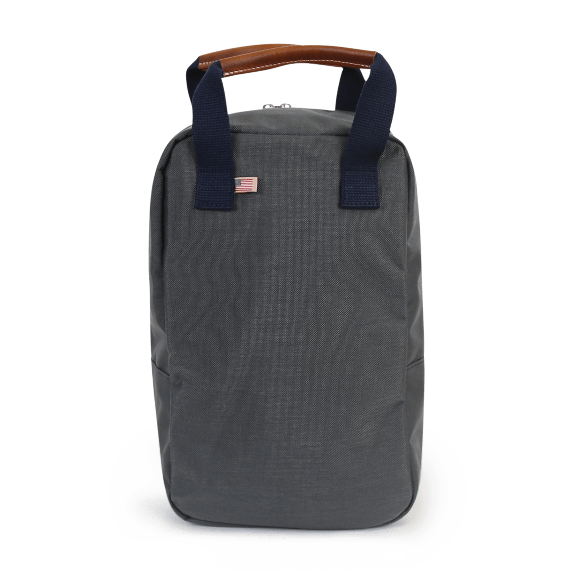 Premium Hudson Sutler Nylon & Leather Golf Shoe Bag - Waterproof Travel Case for Golf Clubs & Shoes | Grey/Navy | Perfect for Golf Course, Travel & Storage
