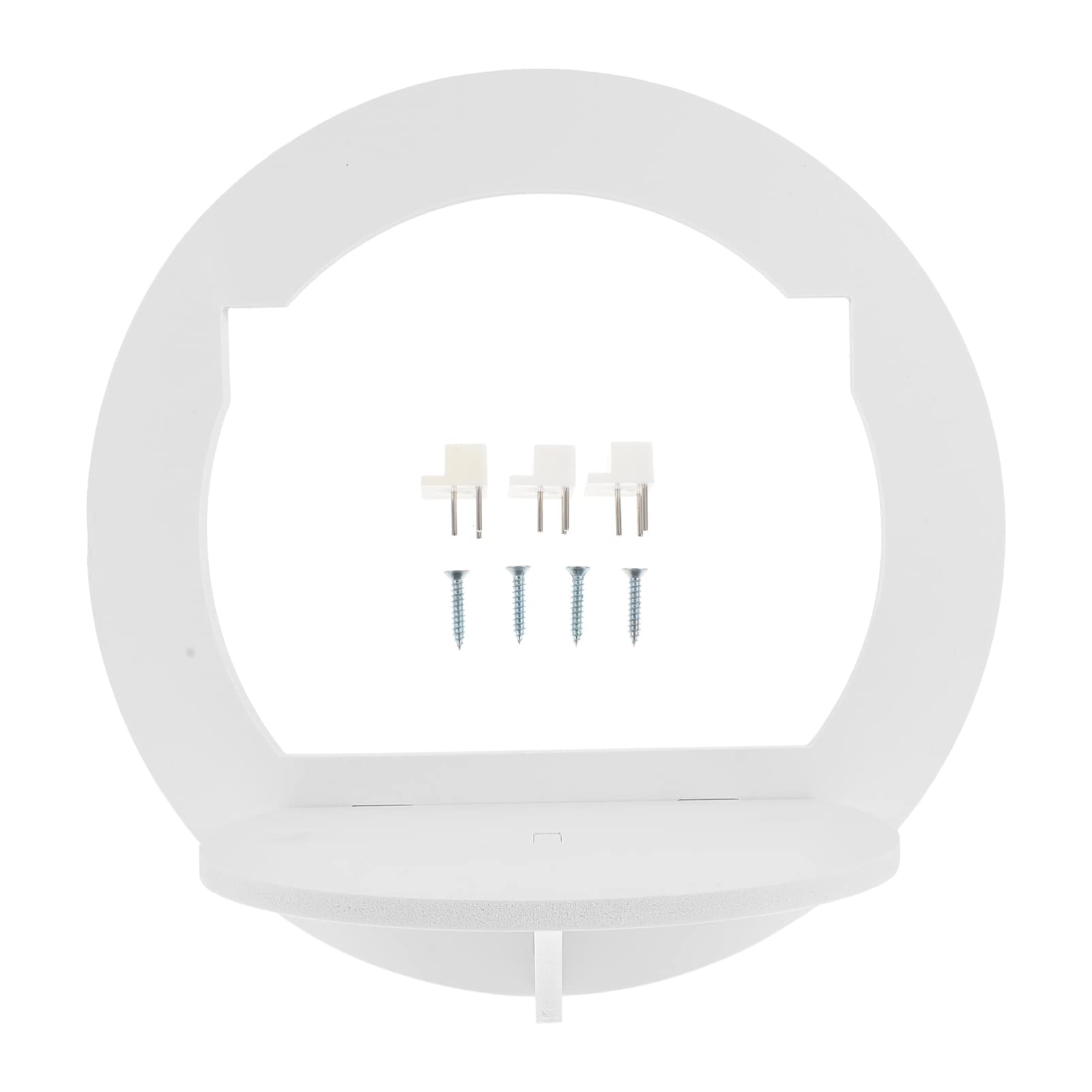 BESPORTBLE Wall-Mounted USB Charger & Tablet Holder - White Storage Shelf with Phone Charging Stand - Perfect for Bedroom, Office, Kitchen Organization & Device Charging Station